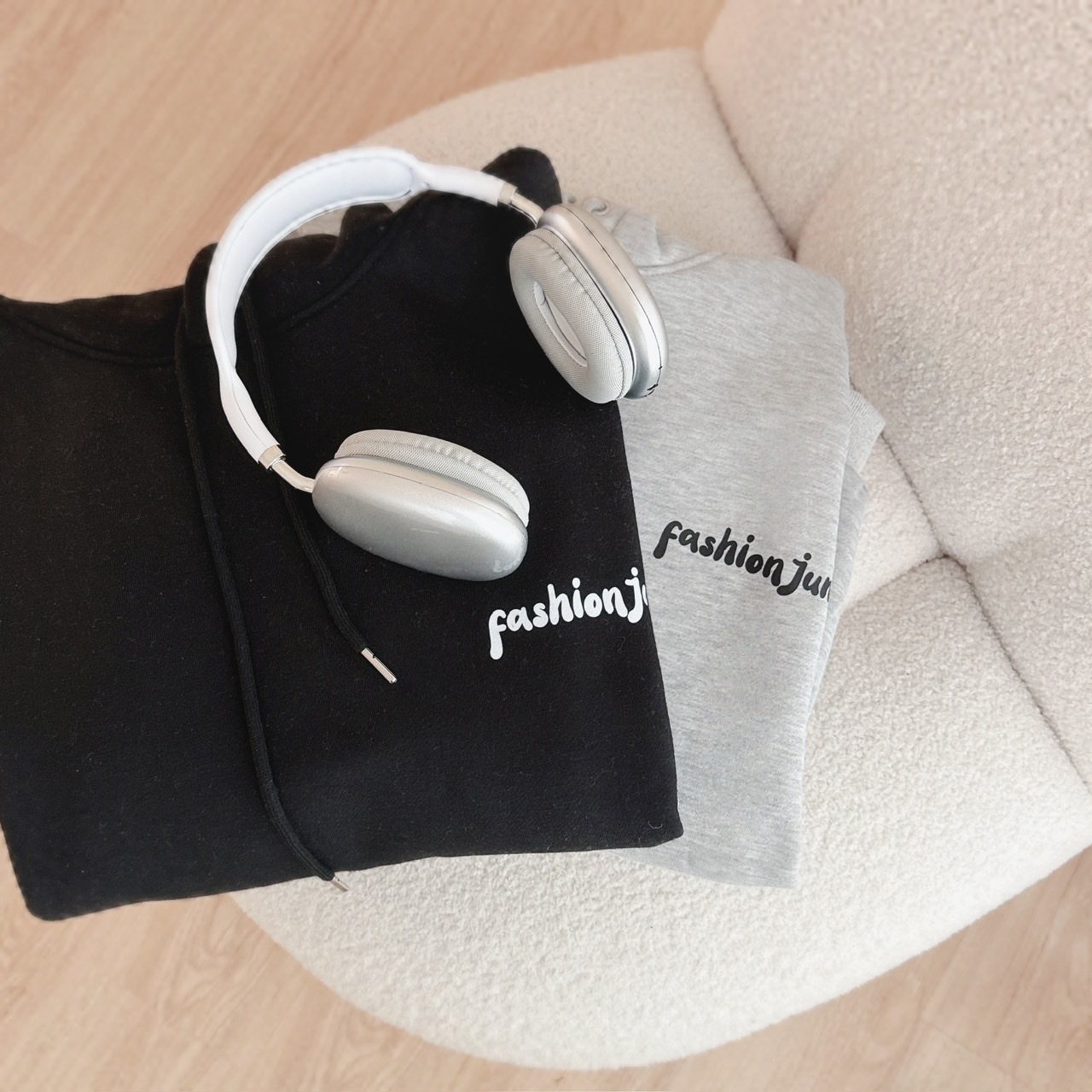 （現貨）FASHIONJUMP Graffiti Logo Heavy Hoodie / 塗鴉感小Logo 刷毛帽Tee FM11