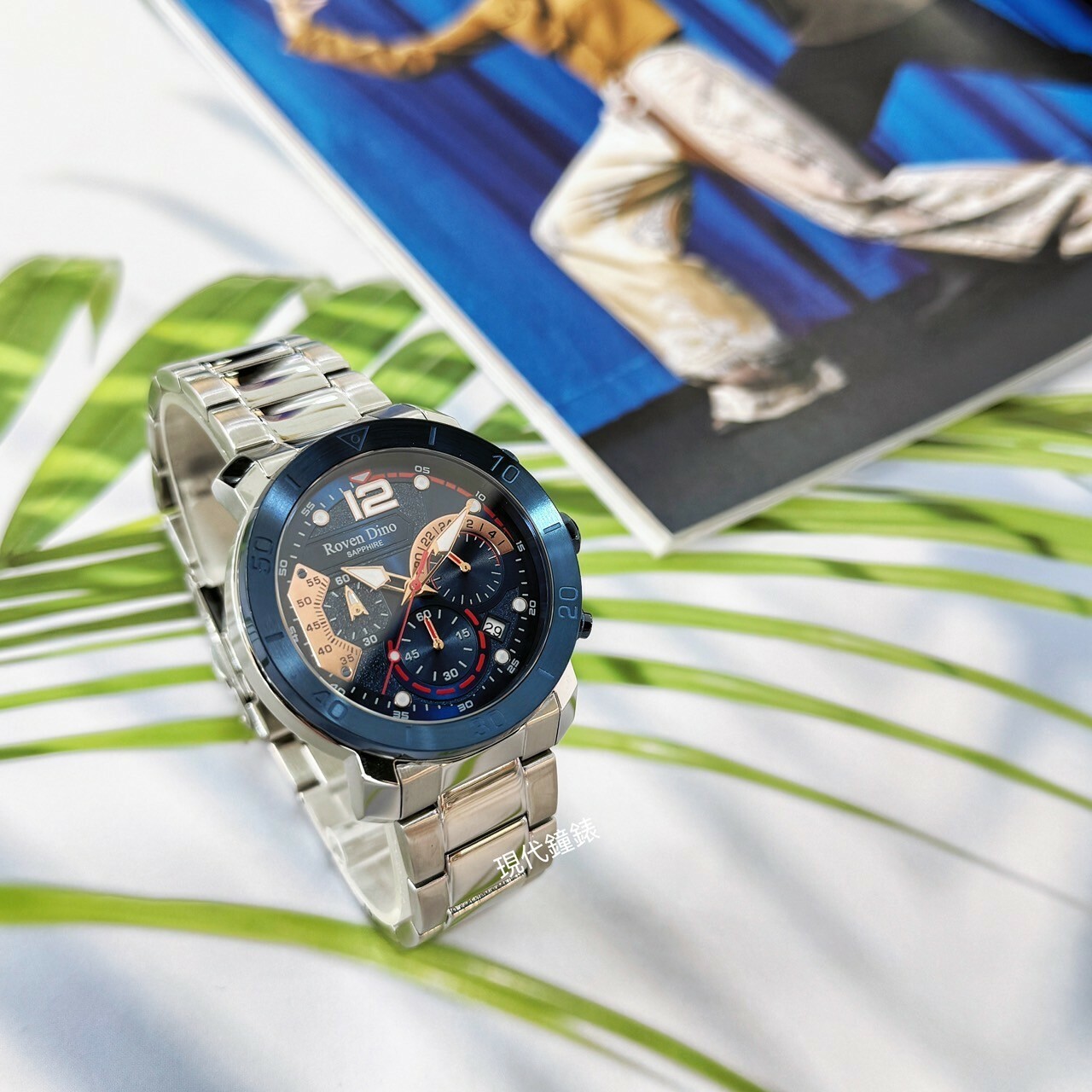 【Roven Dino】疾速賽車風格計時腕錶RD6104S 43mm 現代鐘錶