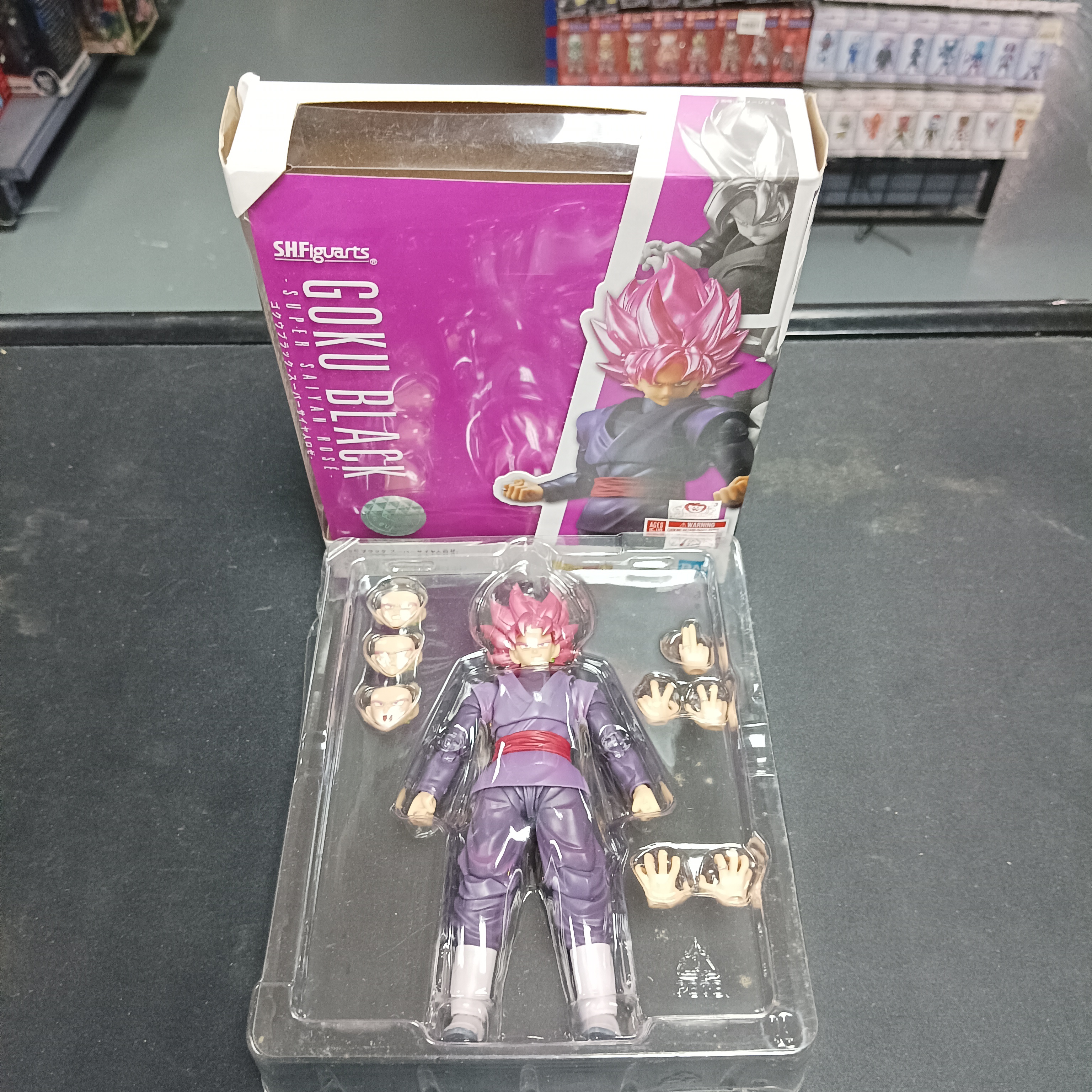 寄賣-龍珠系列－SHF Goku Black Super SAiyan Rose 桃紅悟空