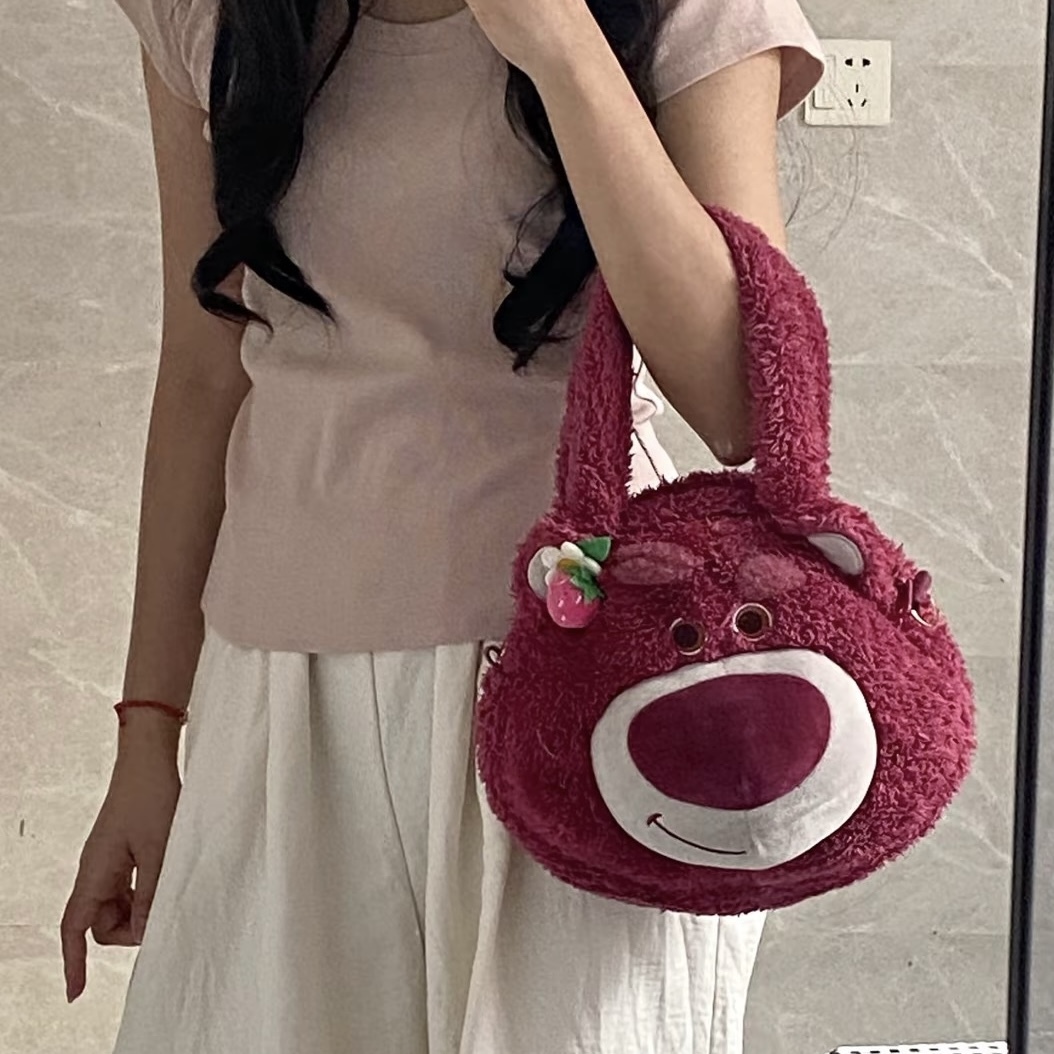 草莓熊系列 熊抱哥 可愛Q萌 單肩 手提包/預購