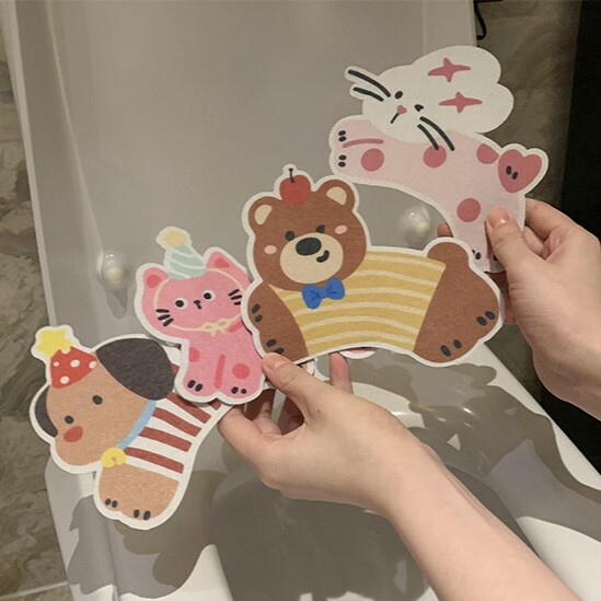 《5471》卡通動物衛浴裝飾去異味香薰貼(兩入)