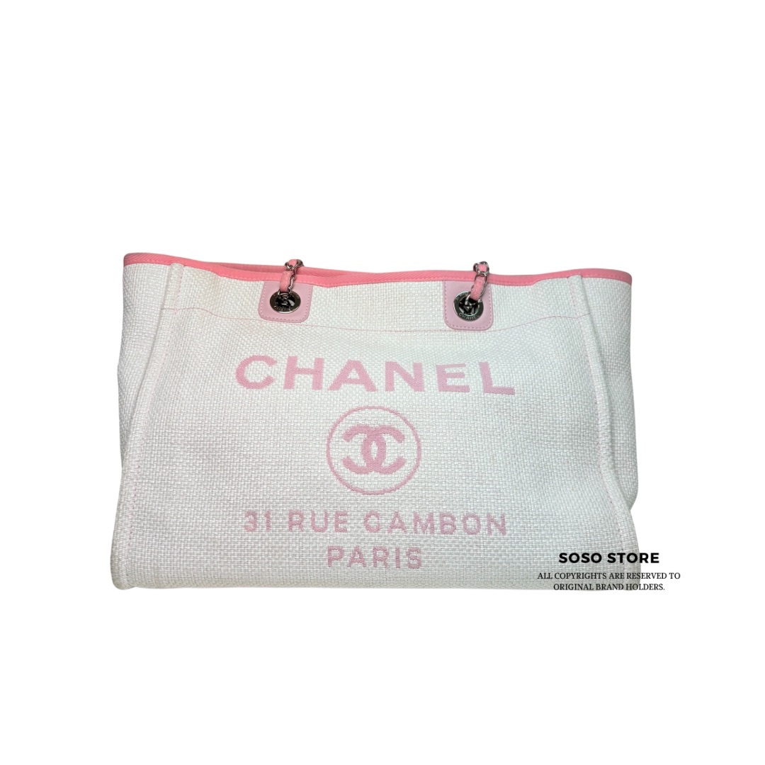 Chanel Deauville Tote Bag - Pink / Ghw
