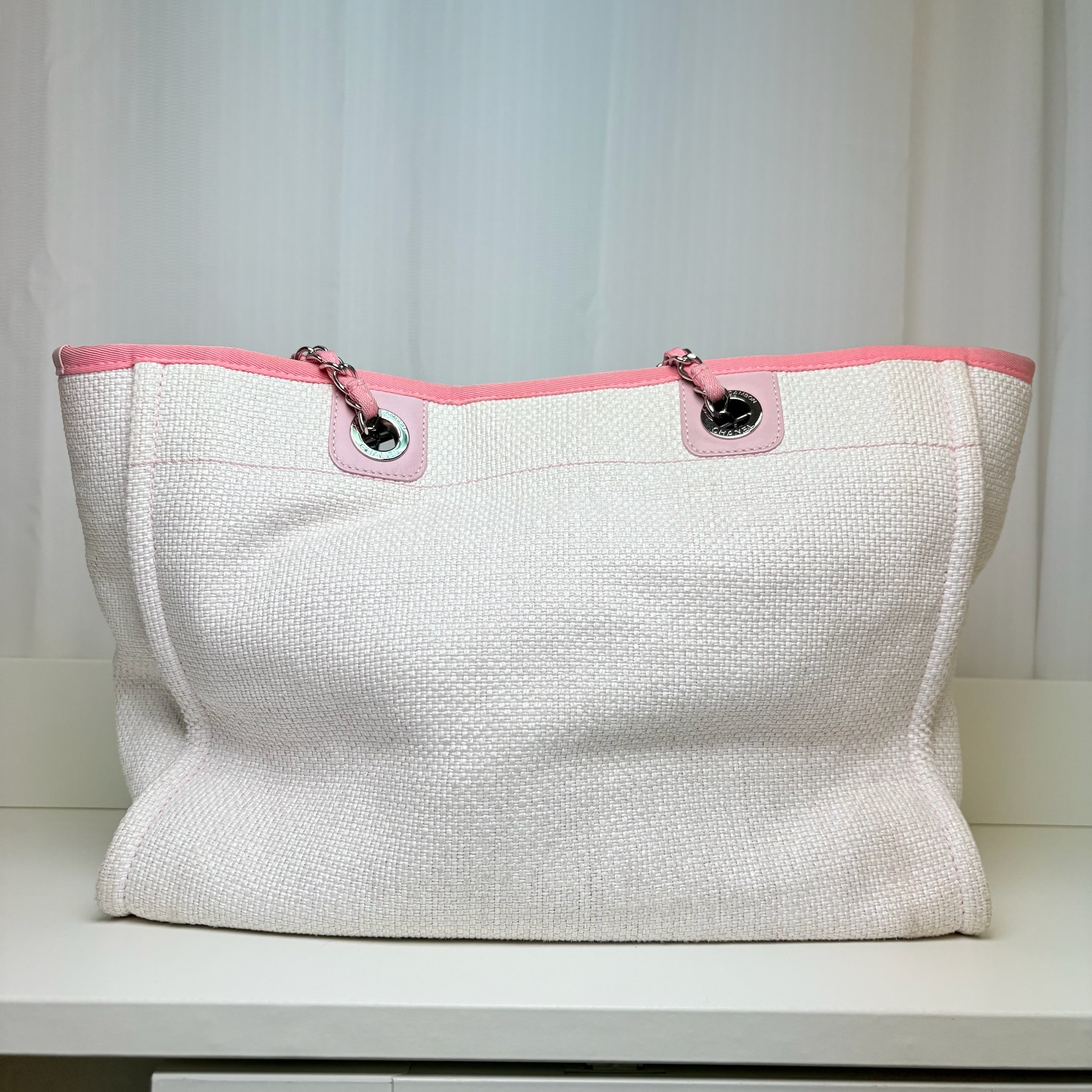 Chanel Deauville Tote Bag - Pink / Ghw