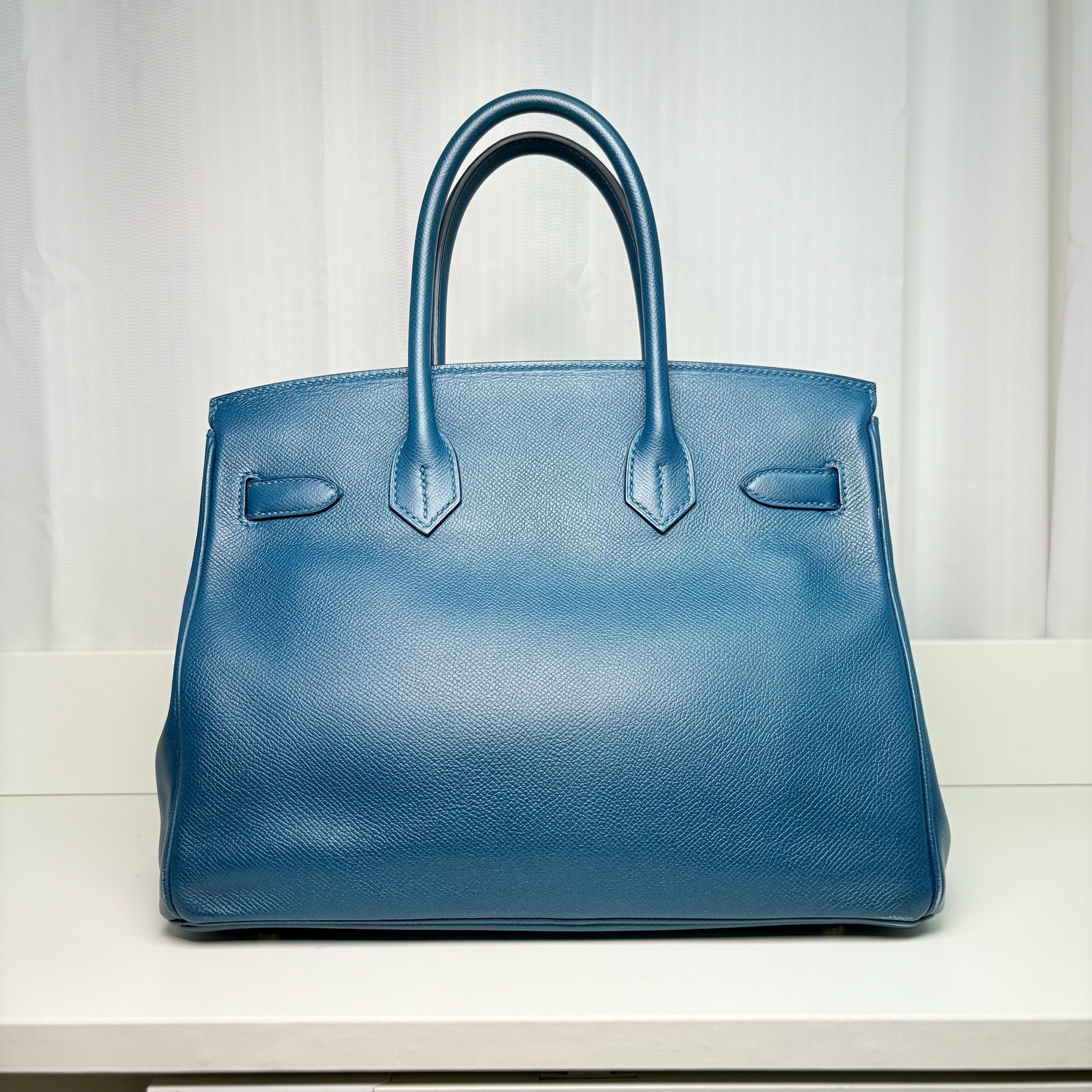 Hermes Birkin 30 Bag - Bleu de prusse / Ghw