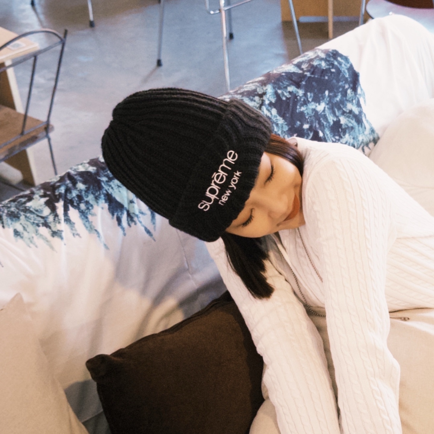 SUPREME CLASSIC LOGO CHUNKY RIBBED BEANIE 各色