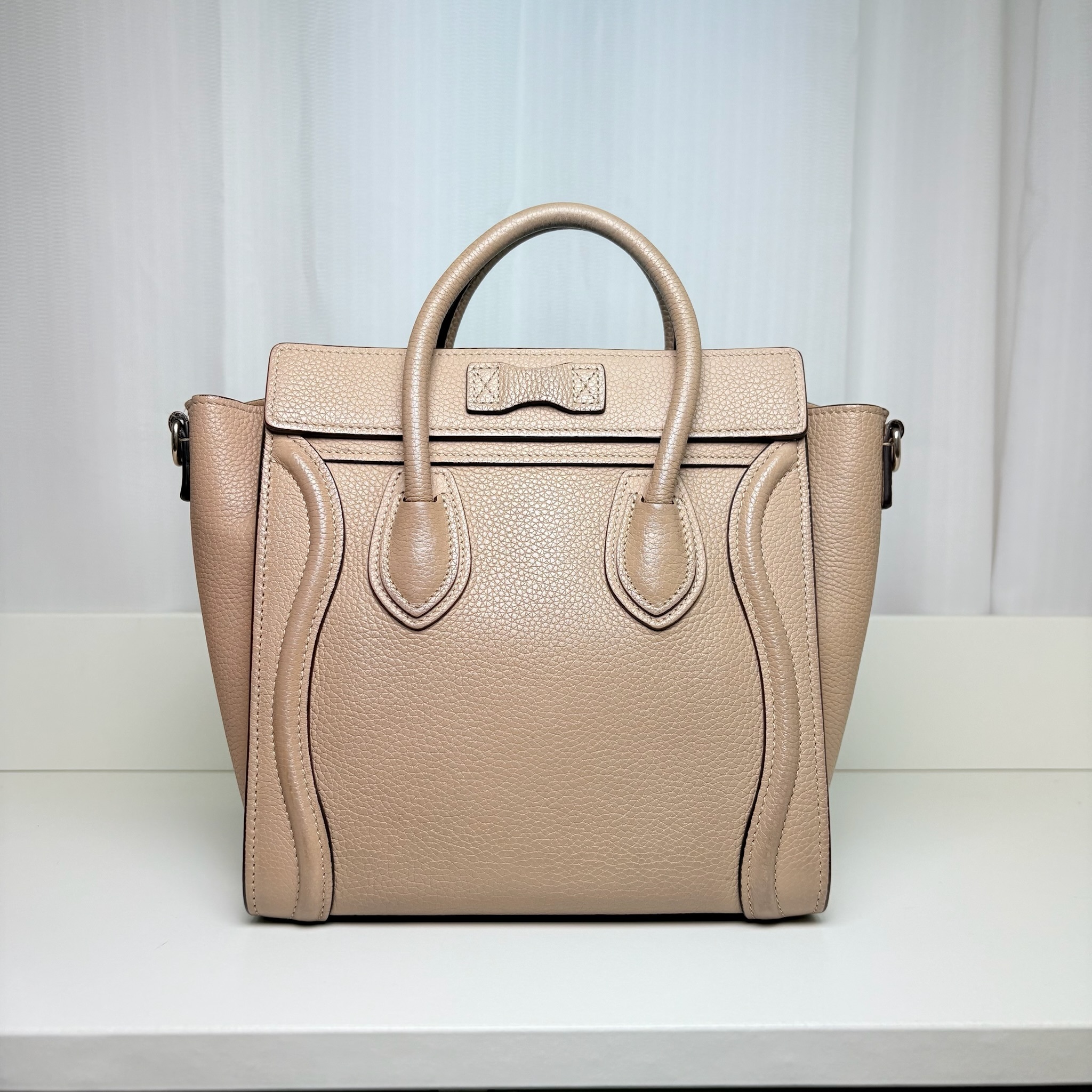 Celine Nano Luggage - Taupe / Silver