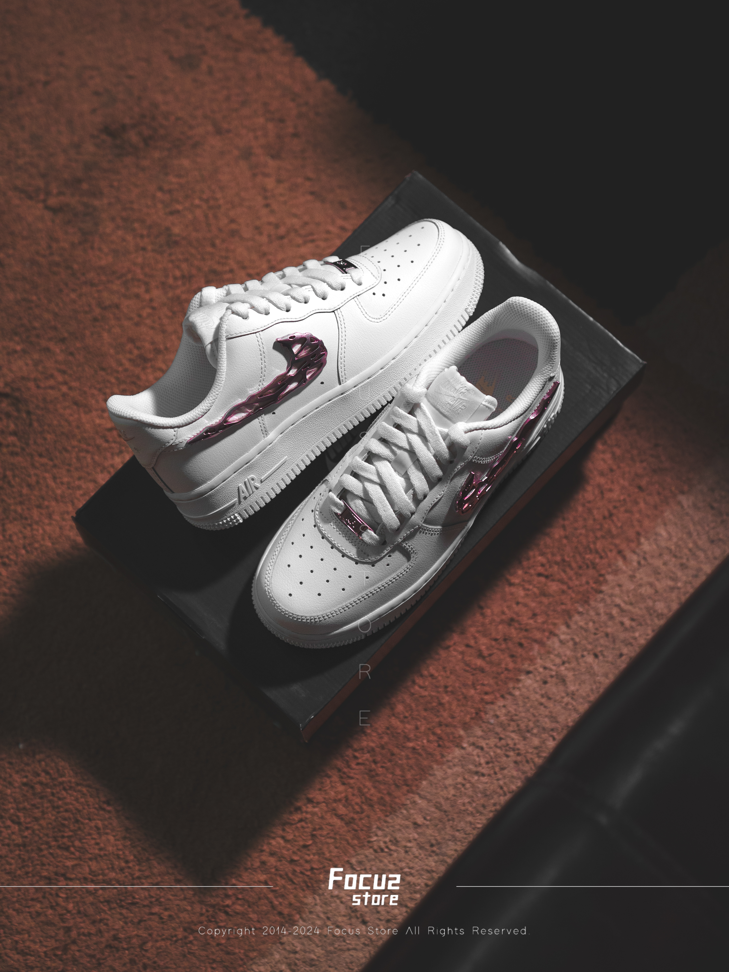 【Focus Store】預購 Nike Air Force 1'07 LX Wmns "Molten Metal Swoosh Pack - Pink" 溶解 金屬鉤 玫瑰金 IF1686-161