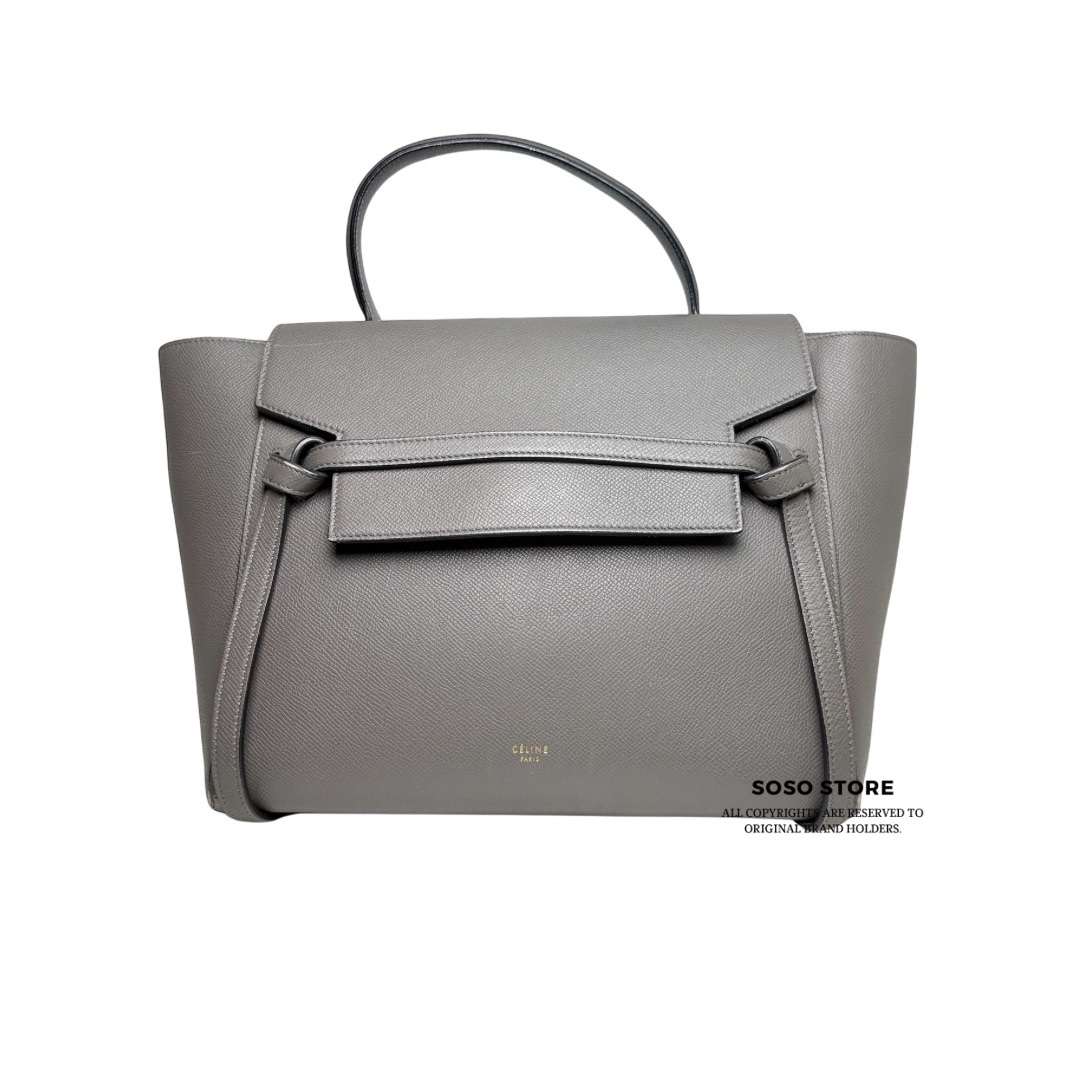 Celine Mirco Belt Bag - Grey / Ghw