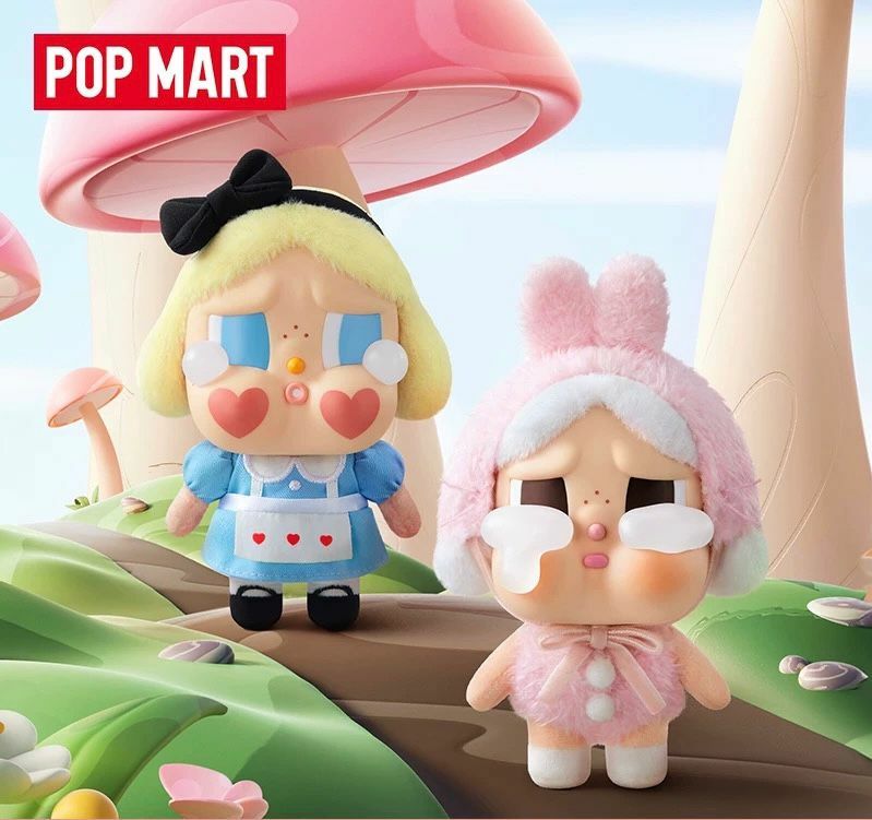 Lisa同款POPMARTCRYBABY眼淚哭哭搪膠臉毛絨盲盒掛件