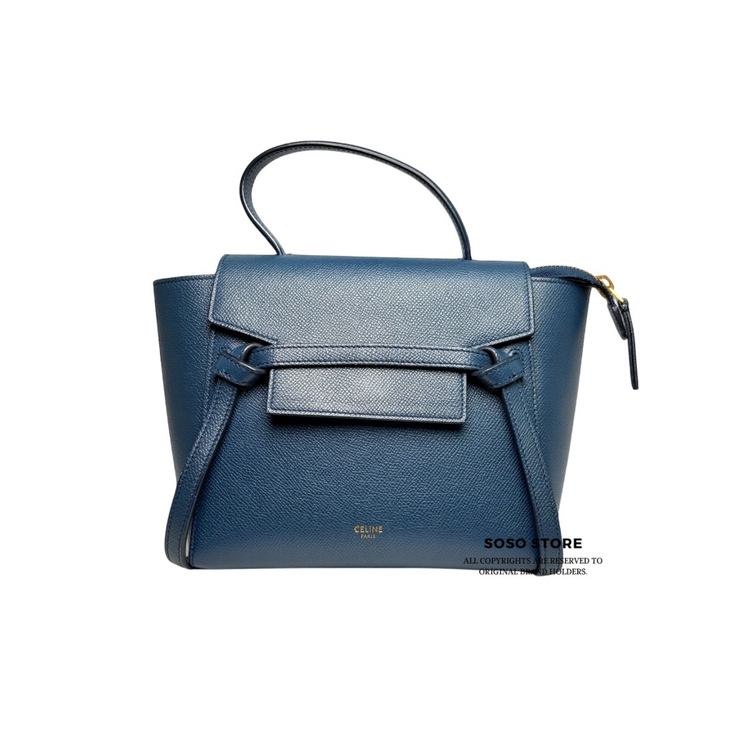 Celine Nano Belt Bag - Blue / Ghw