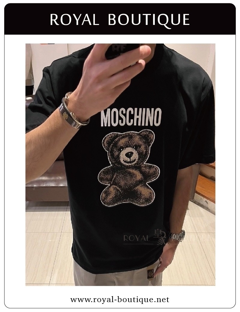 MOSCHINO 經典泰迪熊英字LOGO短T