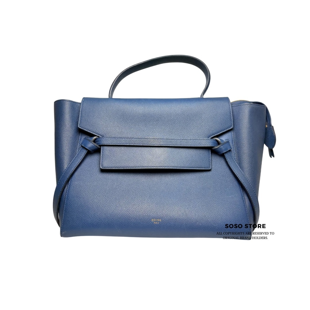 Celine Mini Belt Bag - Navy / Ghw