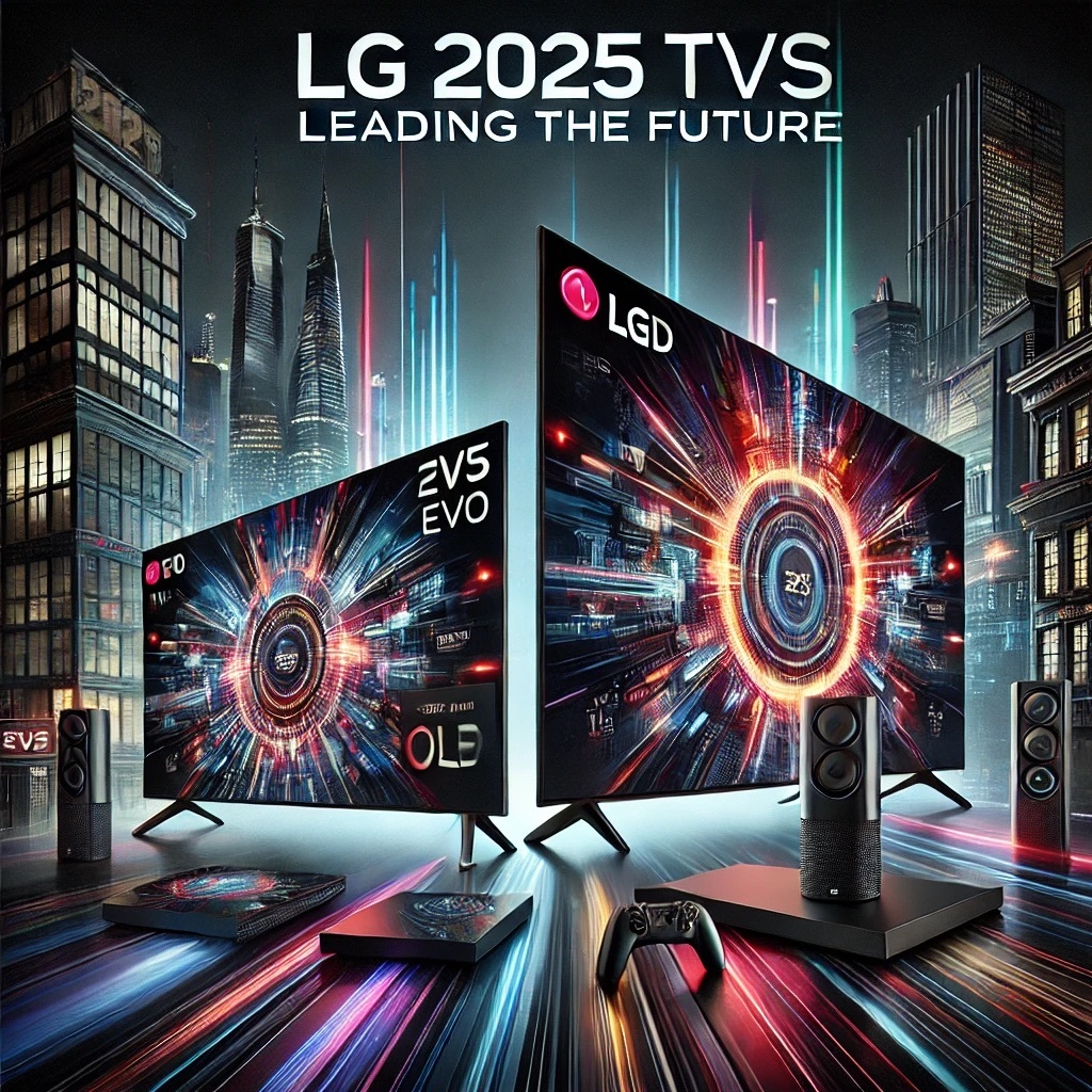Modern social media graphic showcasing TCL's 2025 TV lineup, featuring large QD-Mini LED and MiniLED LCD TVs in a luxurious living room. Highlights include vibrant visuals, sleek designs, and the text 'TCL 2025 TVs: Brightness & Innovation Redefined' in a stylish font.