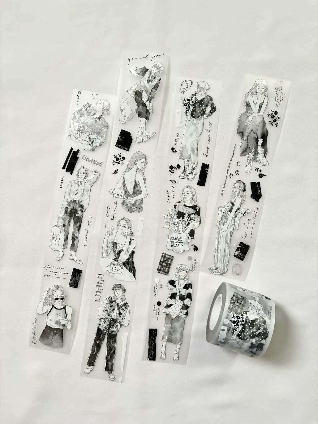 Pion．Black 4cm霧面PET膠帶 <整捲/分裝>