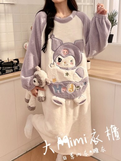 🔥暖呼呼系列-酷洛米法蘭絨睡裙