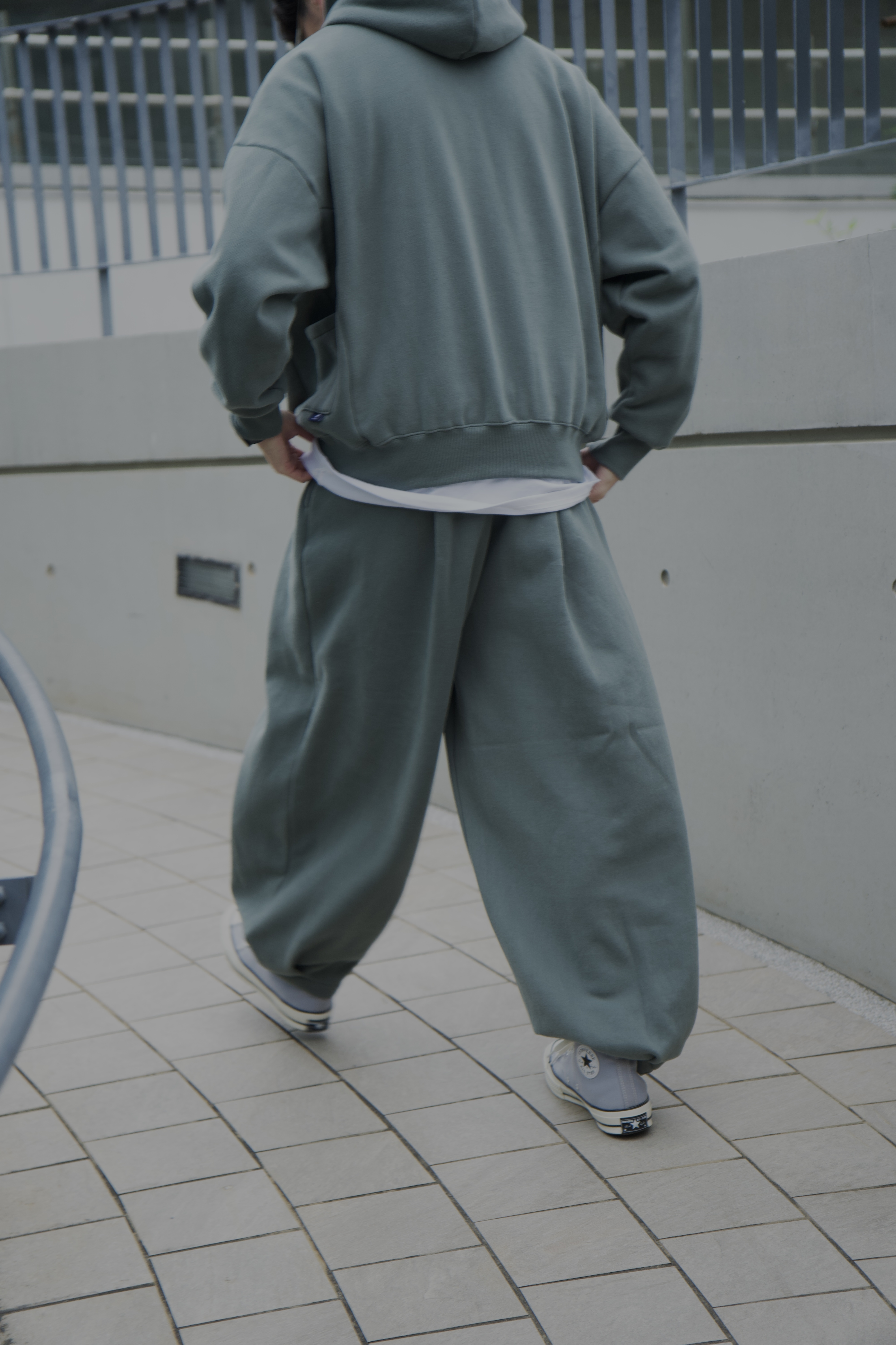 厚磅鋪棉造型 帽T套裝（上衣）5color