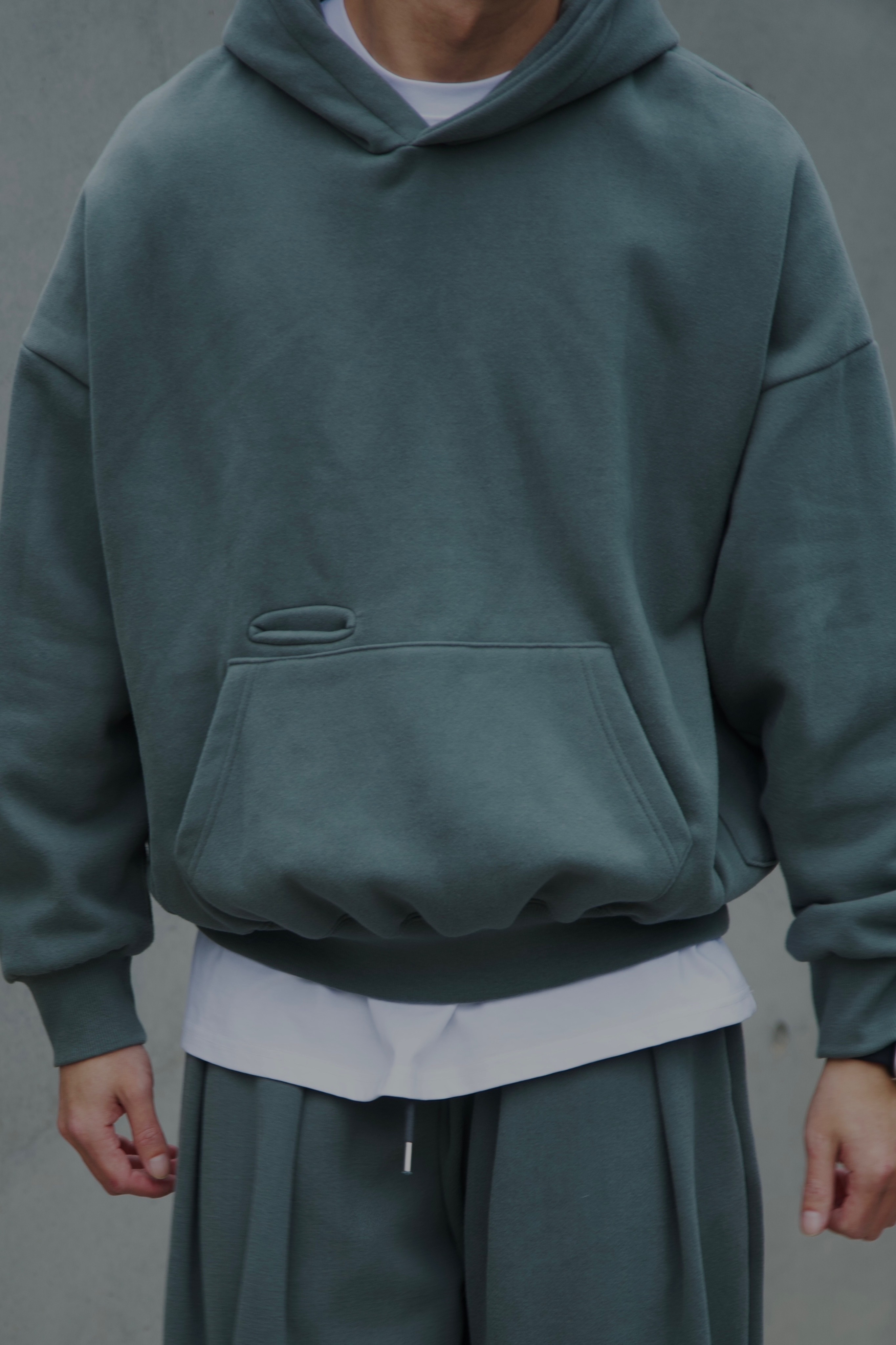 厚磅鋪棉造型 帽T套裝（上衣）5color