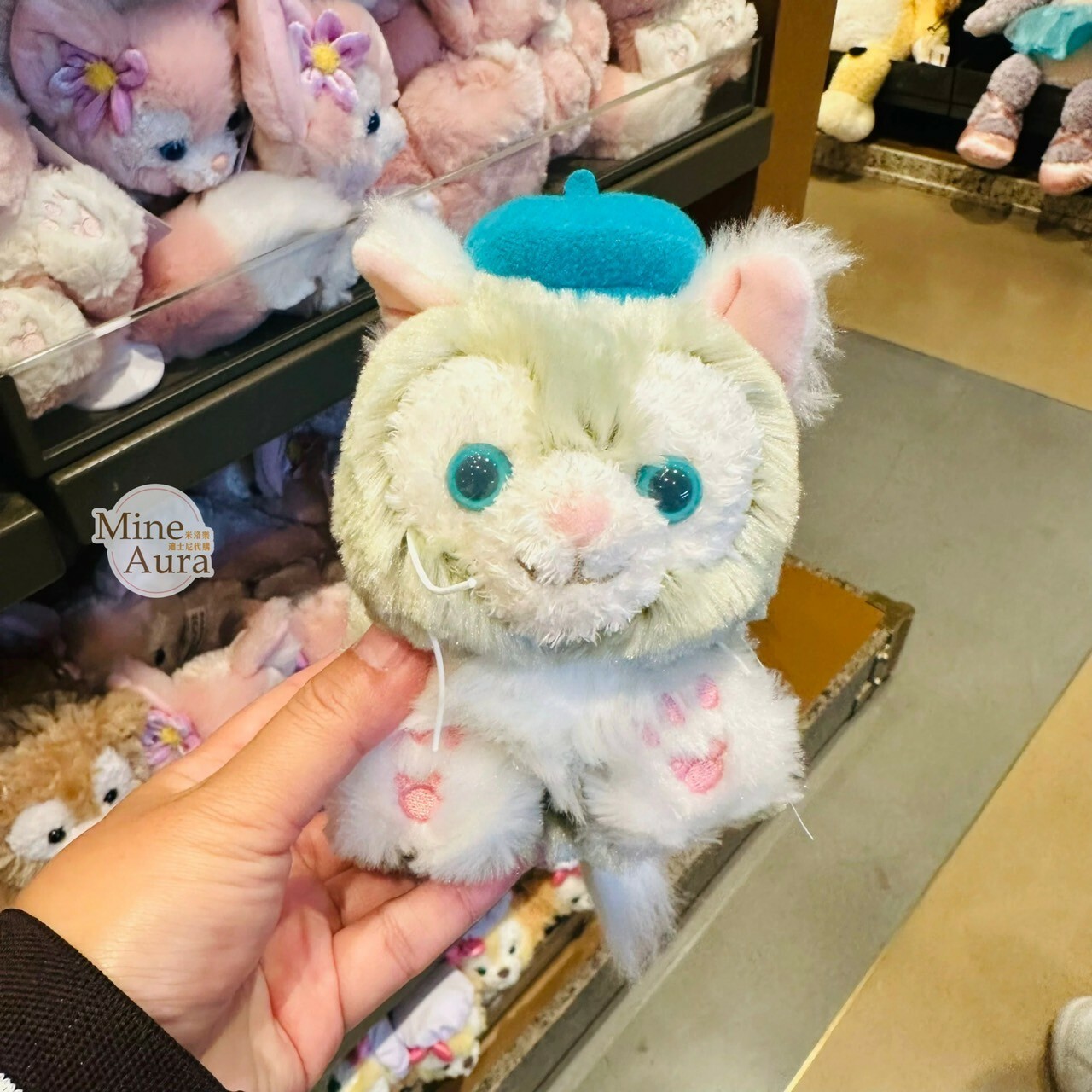 傑拉托尼 畫家貓 Gelatoni 絨毛 手環 玩具 -上海迪士尼樂園