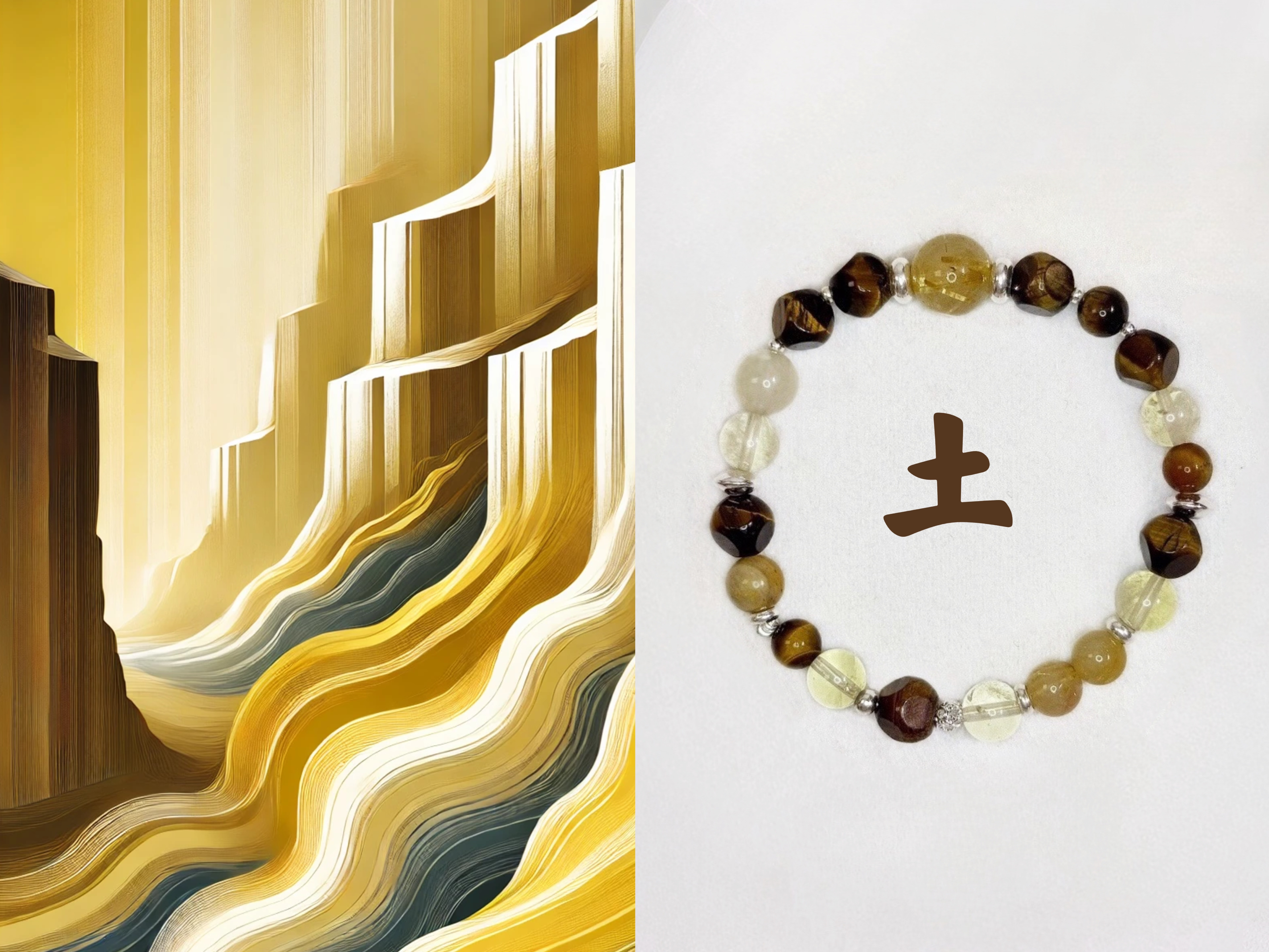 「土」屬性水晶手串