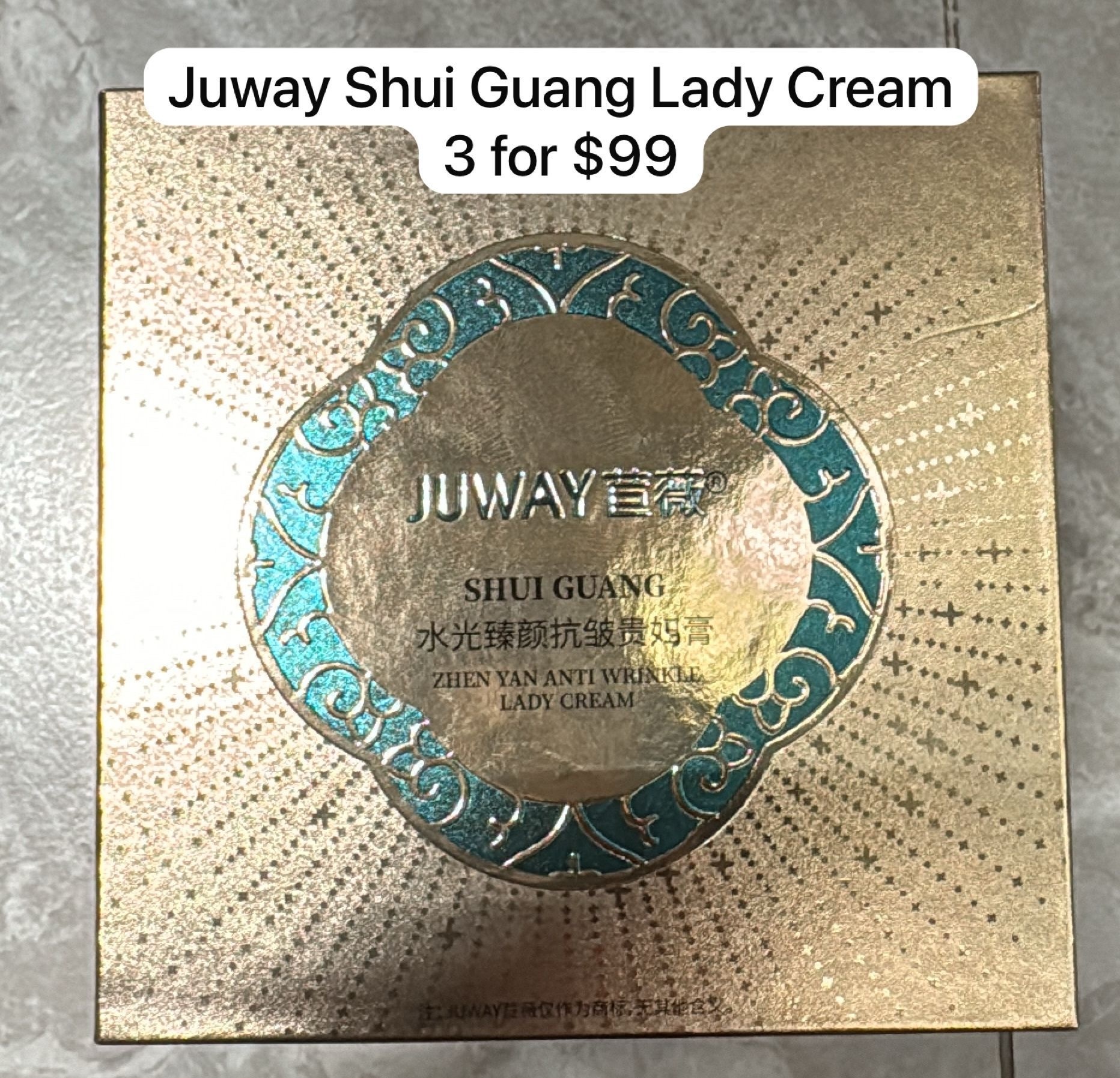 3 JUWAY SHUI GUANG LADY CREAM $99