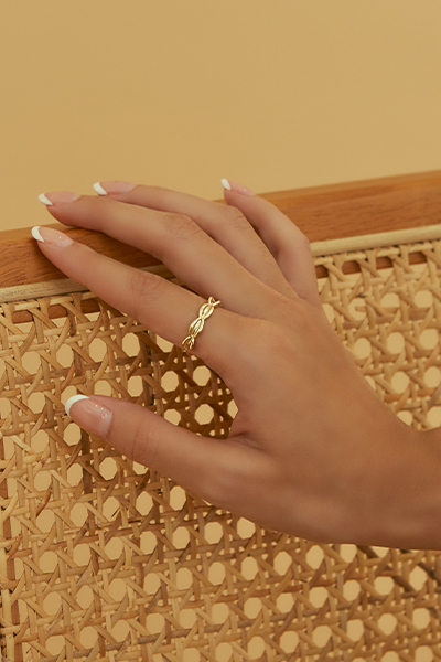 貝殼造型串接可調式戒指