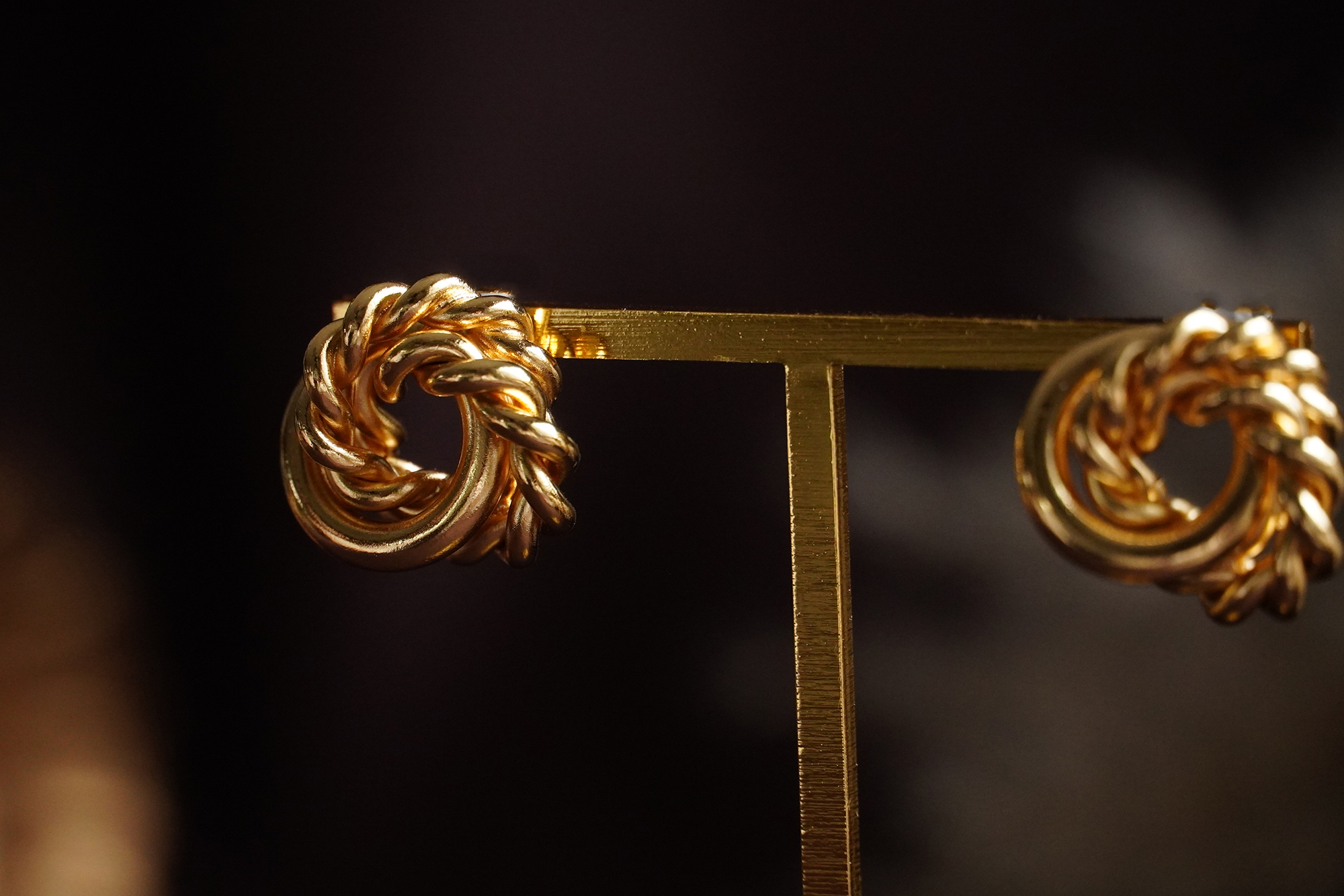 黃銅飾品,黃銅,18kgp,氣質,鍍18k金,簡約,耳環