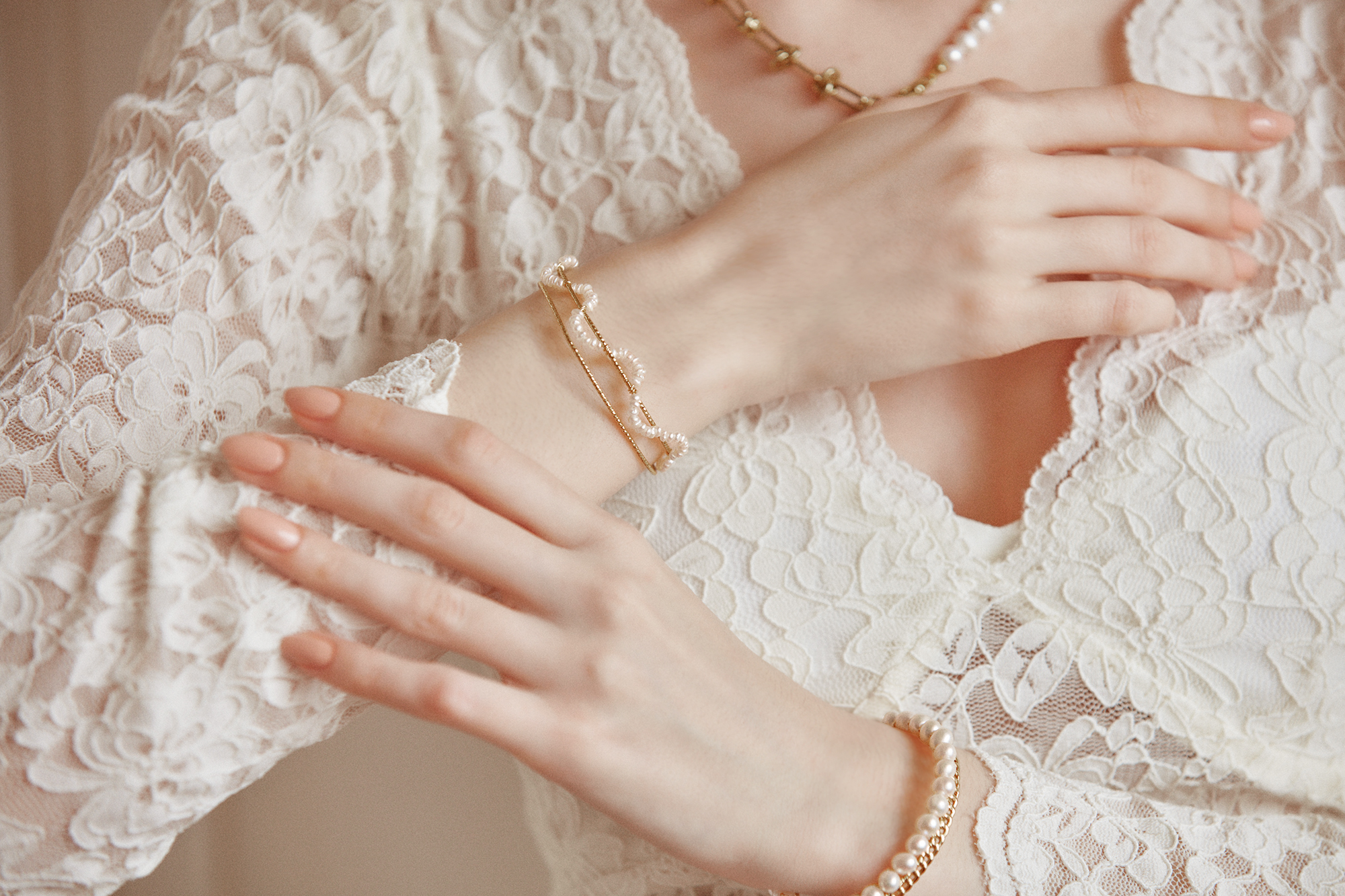 黃銅飾品,手環,飾品,黃銅,鋯石,天然珍珠,氣質,仙女,鍍18k金,18kgp