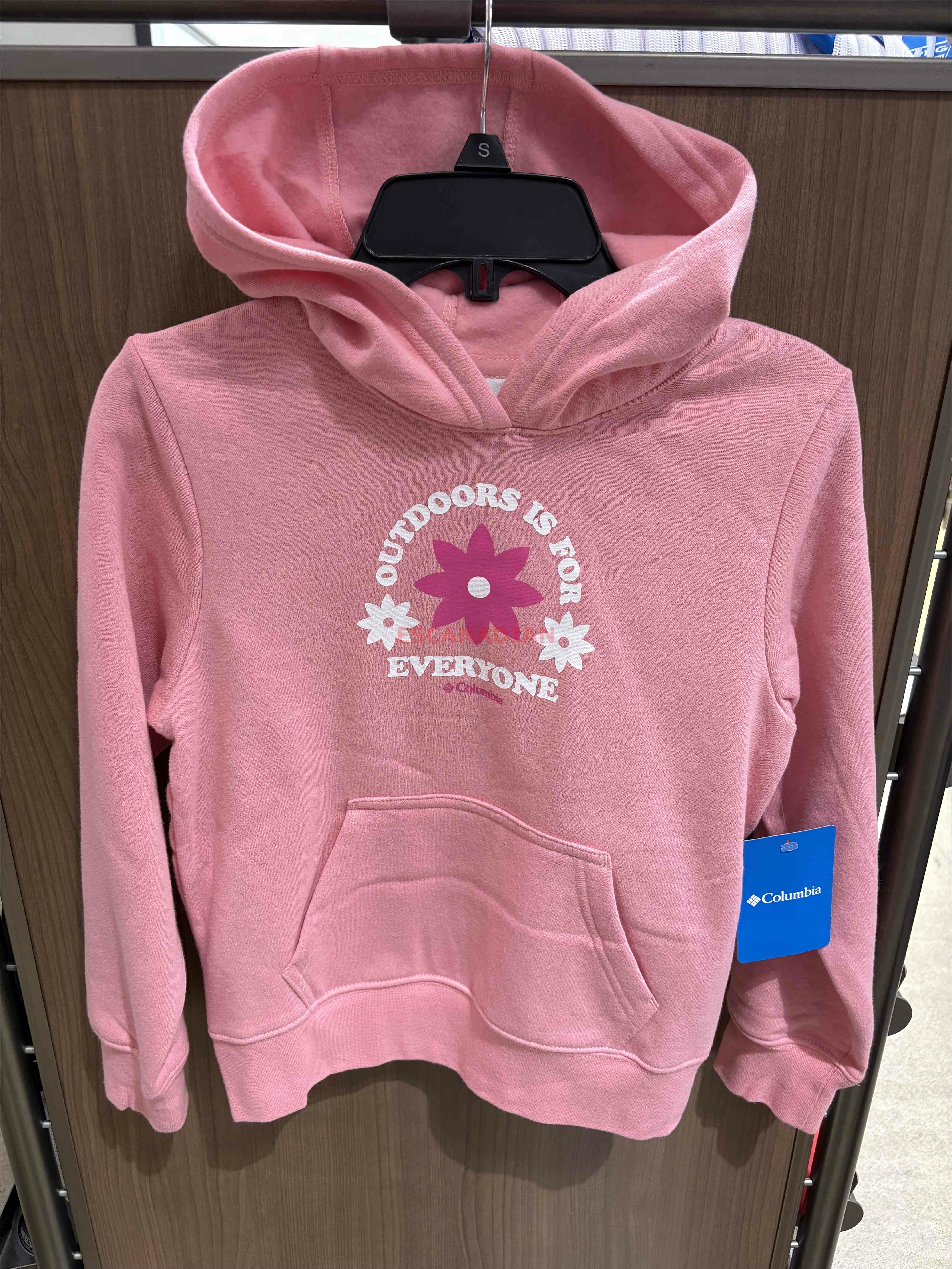 Columbia 童裝 圖案 刷毛 帽TEE