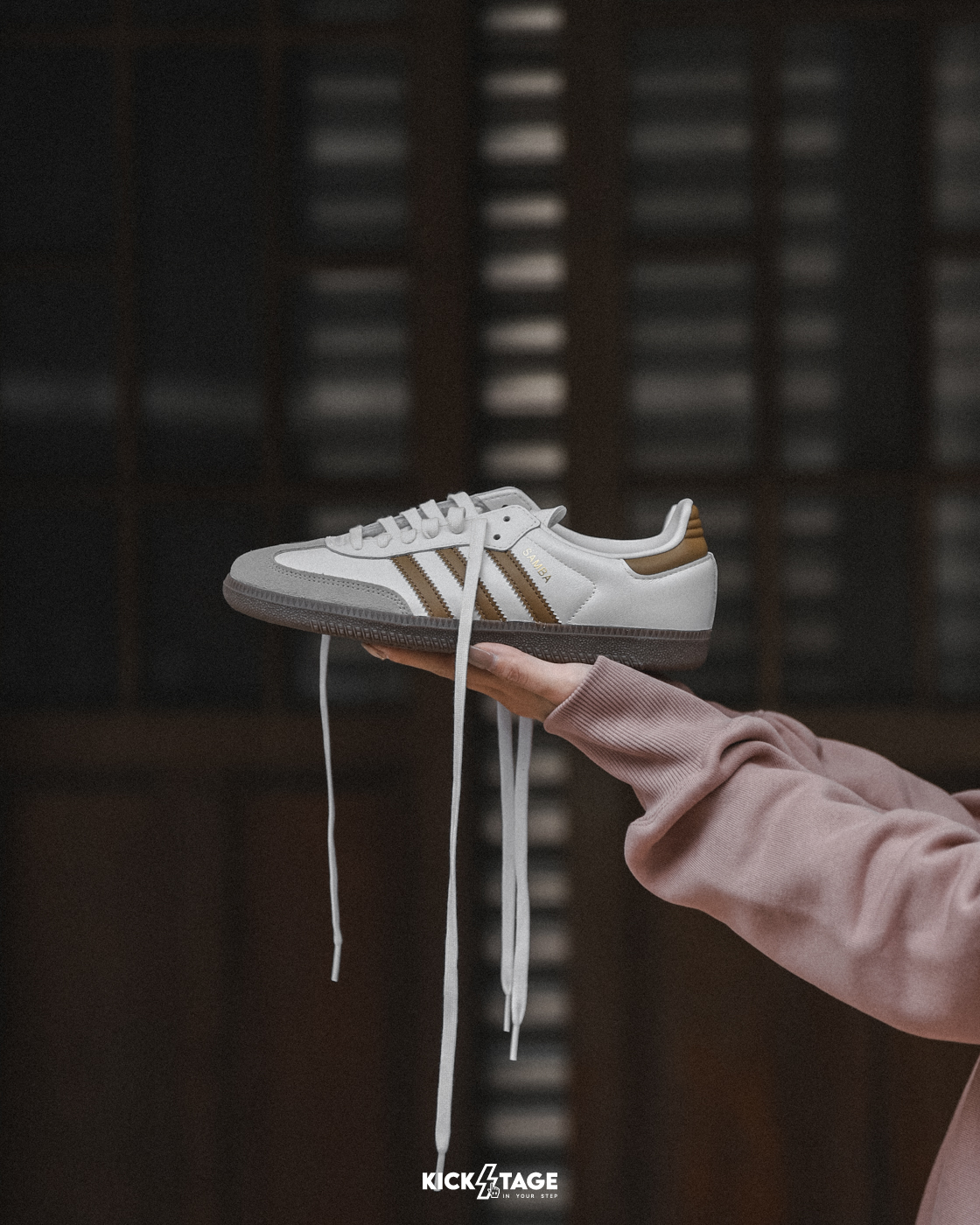 男女鞋 ADIDAS SAMBA OG 棕綠白 皮革 金標 橡膠大底 德訓鞋 休閒鞋【JH8796】