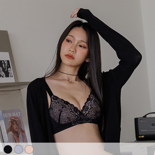 炫目星塵。舒適透氣貼胸無鋼圈內衣 B.C罩