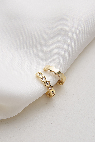 雙層簡約百搭耳骨夾組(金)