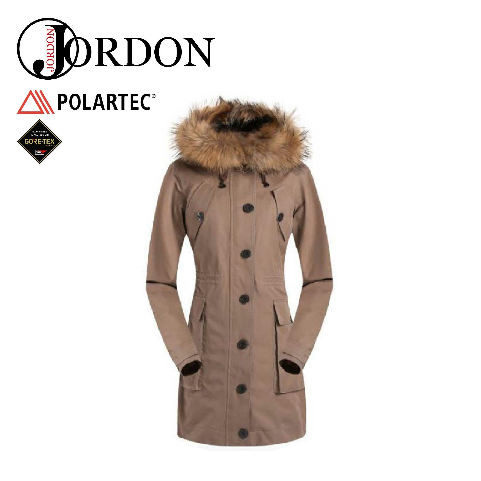 JORDON 橋登 1964 GORE-TEX鋪棉單件式大衣 女款 深卡 防水/透氣/保暖/登山健行/出國 06JW1964