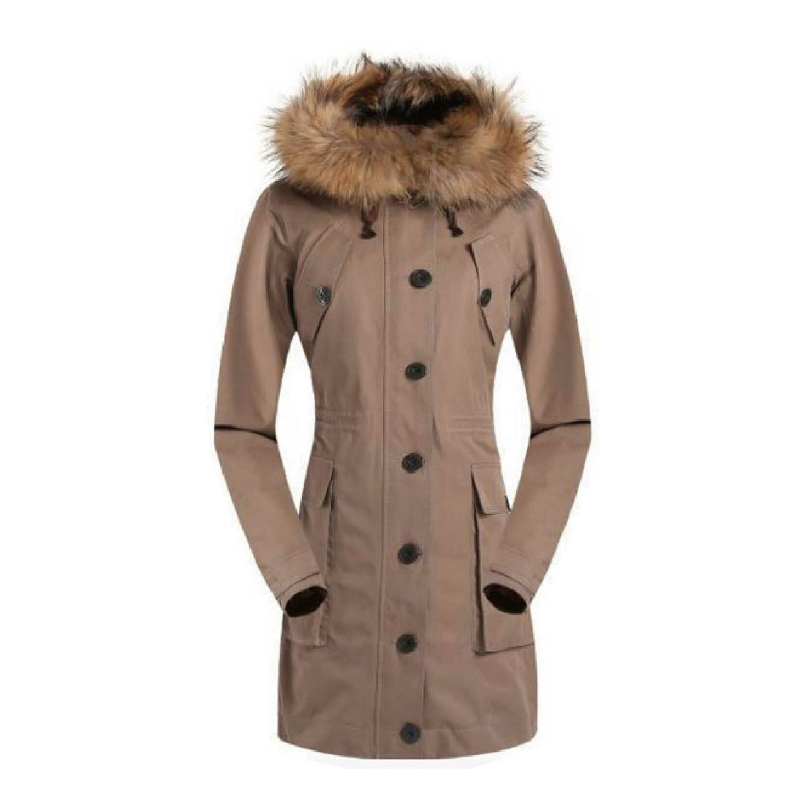 JORDON 橋登 1964 GORE-TEX鋪棉單件式大衣 女款 深卡 防水/透氣/保暖/登山健行/出國 06JW1964