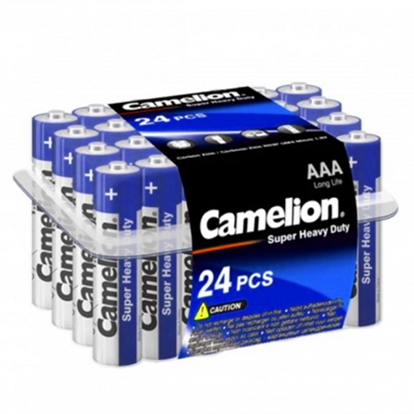 Camelion - 【24粒】(藍色)AAA高能碳性電池(R03P-PB24B)(軟盒裝)