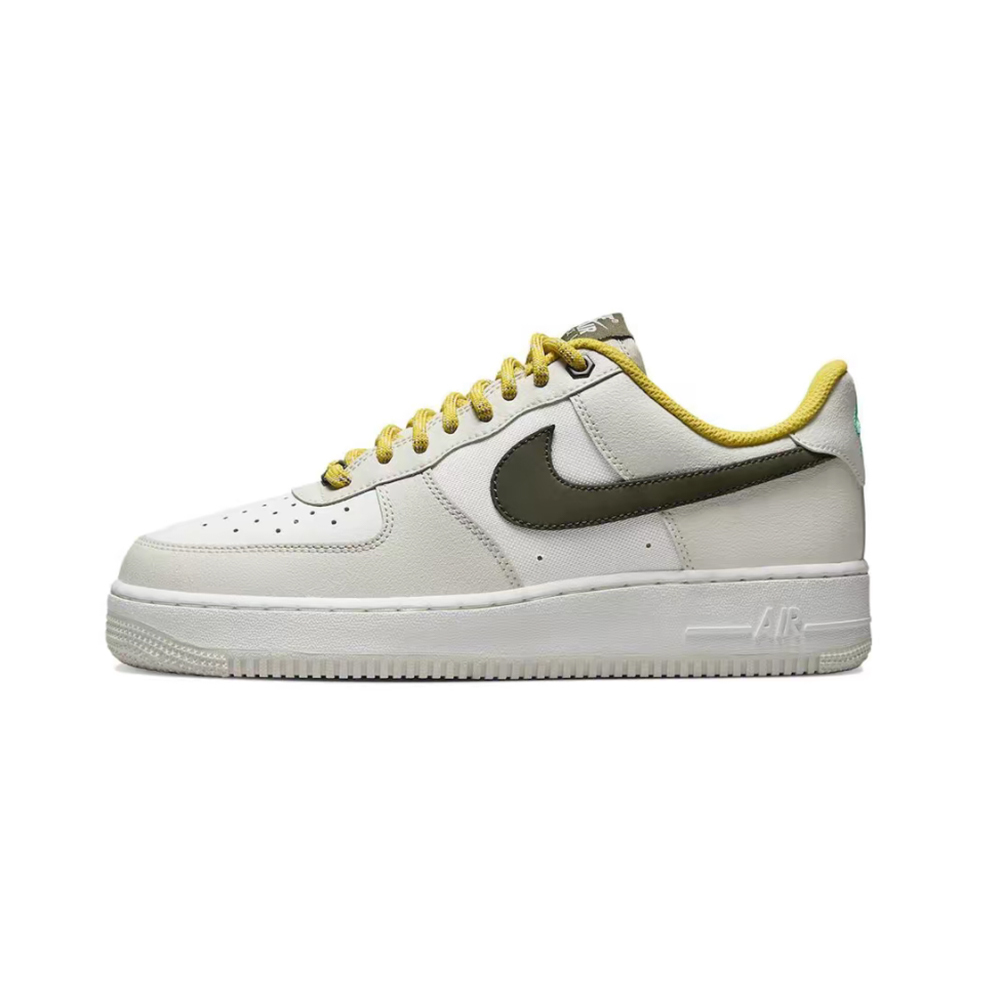 Nike Air Force 1 Low Premium 灰白黃綠 帆布 街頭 復古 經典 男鞋 FV3628-031
