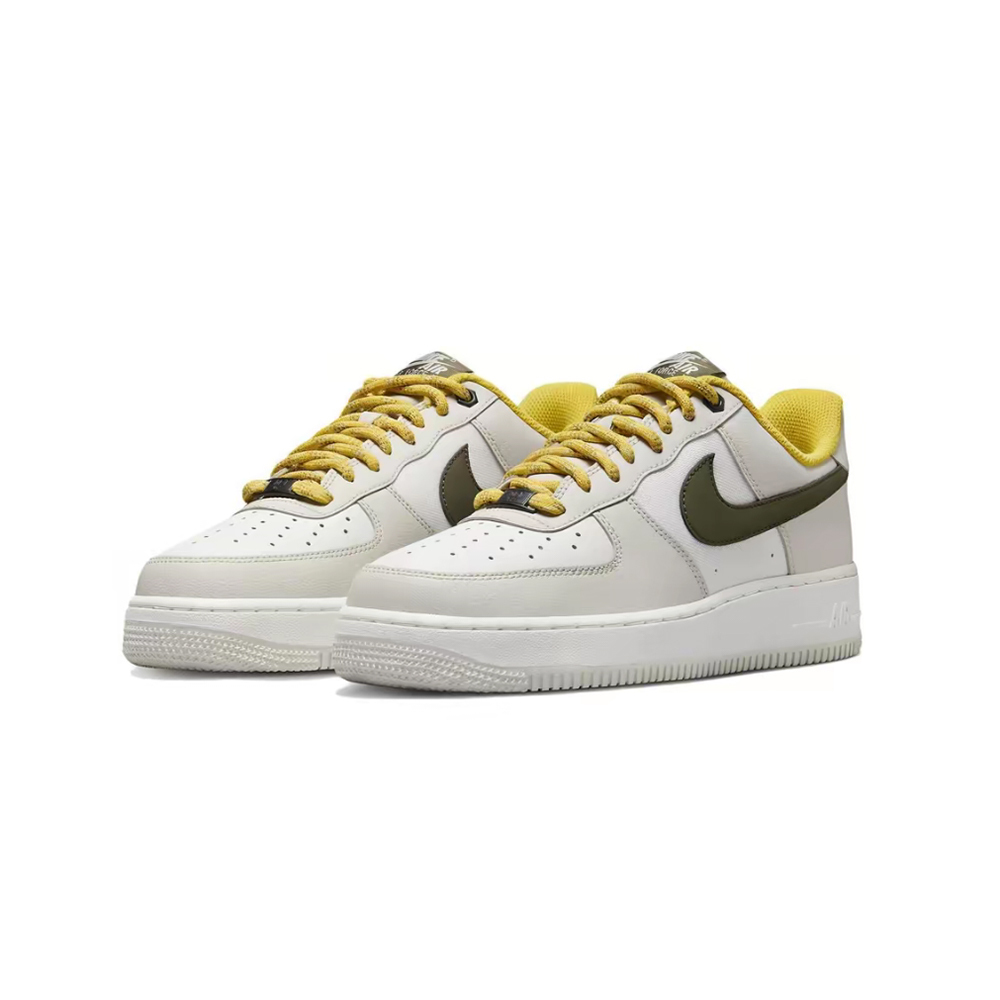 Nike Air Force 1 Low Premium 灰白黃綠 帆布 街頭 復古 經典 男鞋 FV3628-031