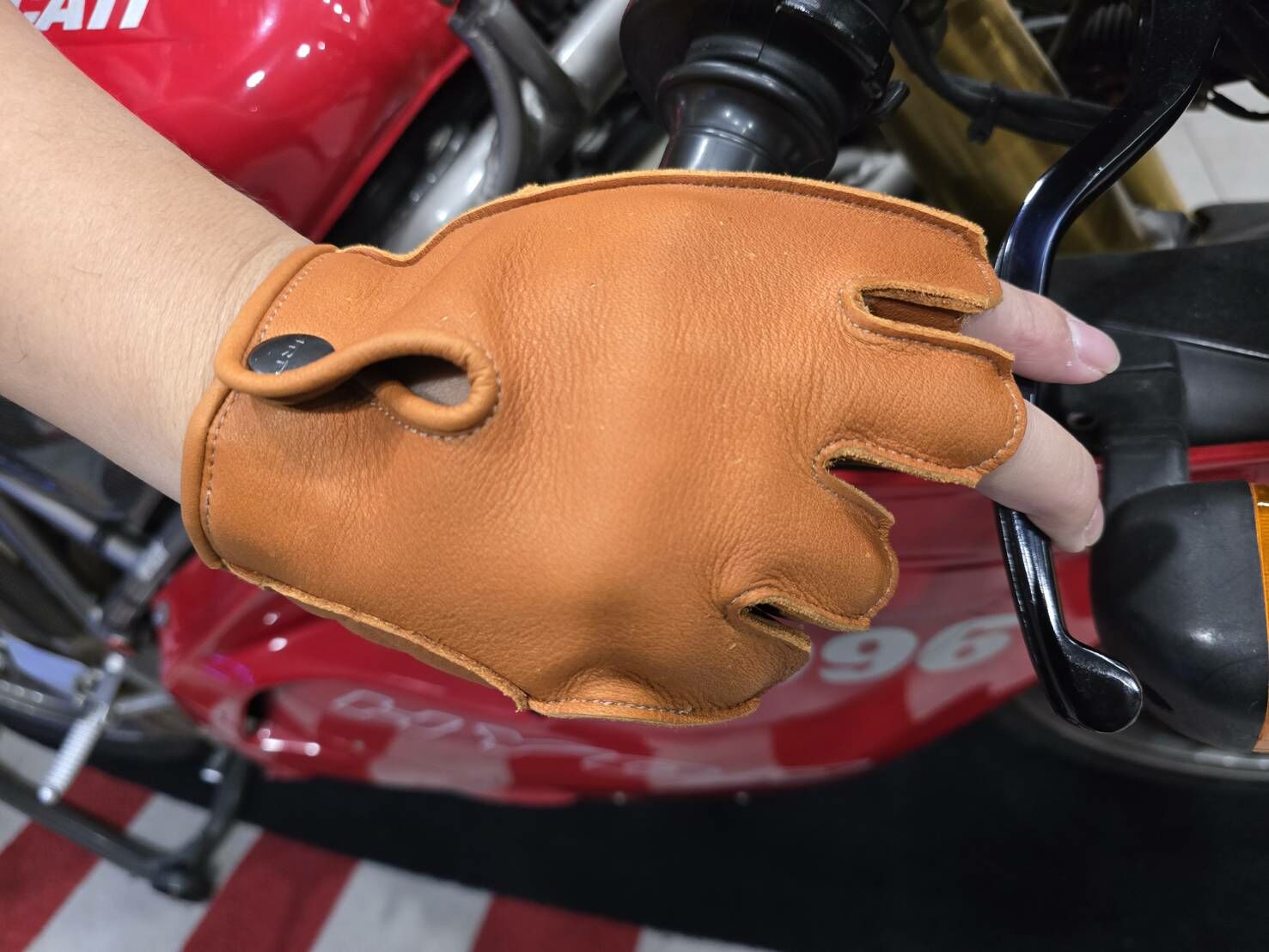 JRP WFT 半指型牛皮皮革手套