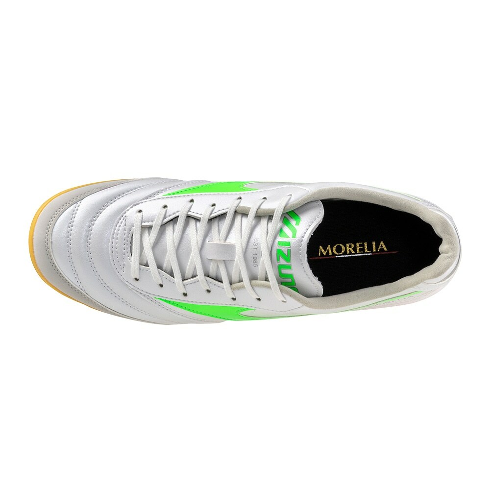 💥日本直送】Mizuno Morelia SALA PRO IN 柔軟耐用輕量舒適足球鞋白x綠色