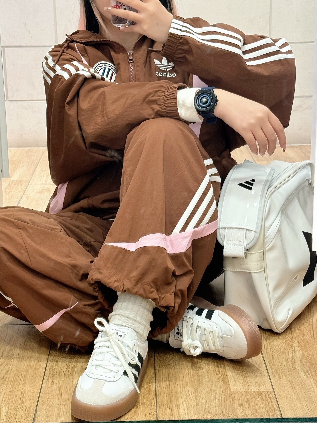 預購】ADIDAS SAMBAE W 厚底白黑JI1349