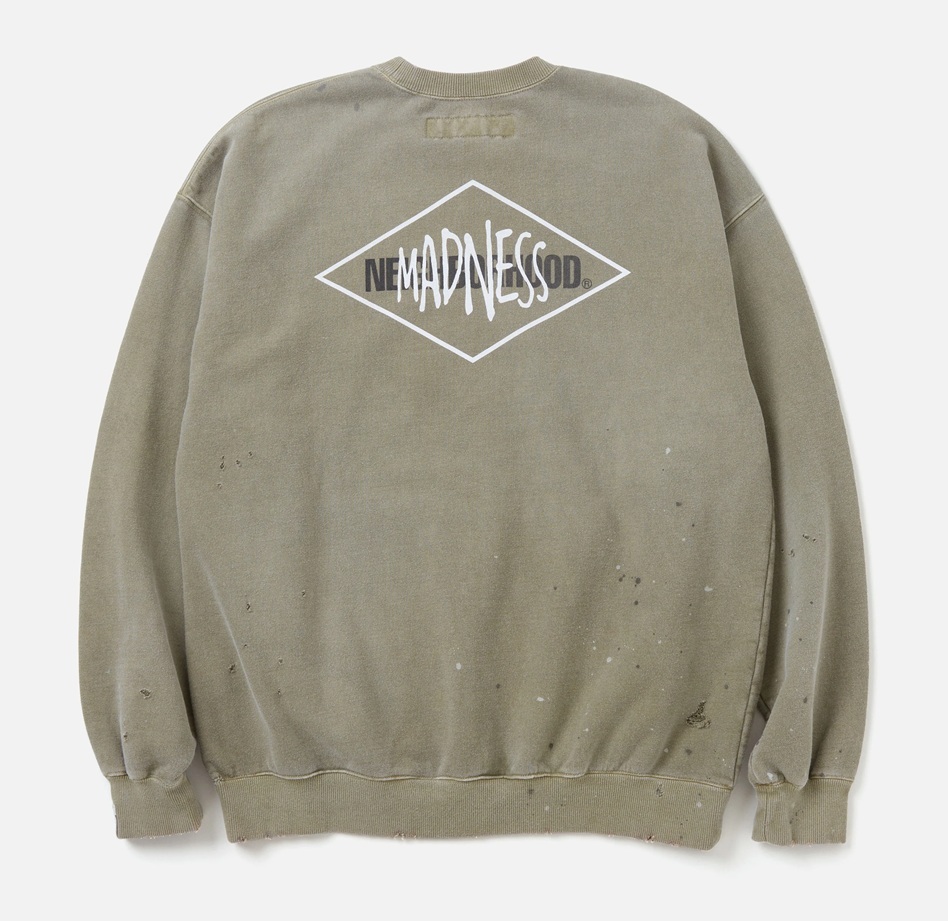 NEIGHBORHOOD NH X MADNESS SAVAGE SWEAT SHIRT LS - OLIVE PRE ORDER ITEM (預訂中)