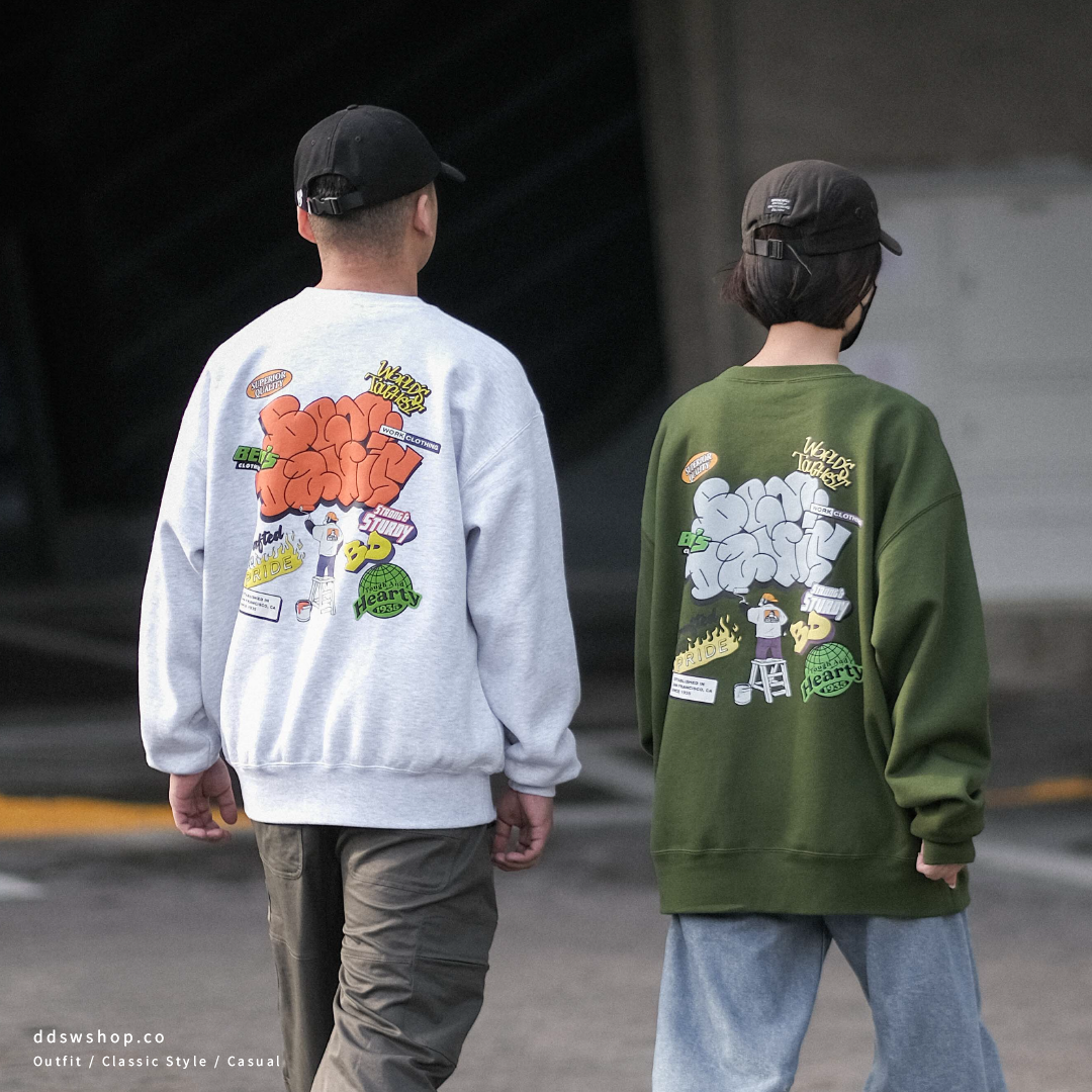 "現貨" BEN DAVIS OVERRLAP CREW SWEATER
