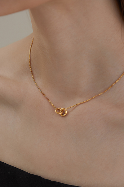 簡約雙圈造型項鍊