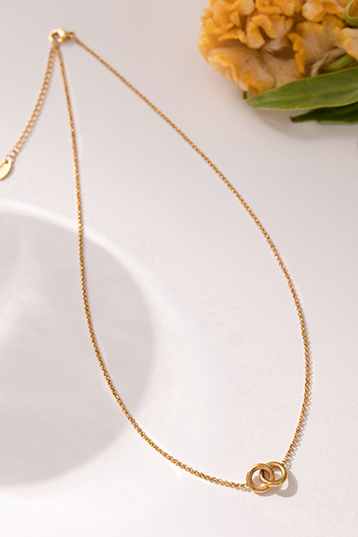 簡約雙圈造型項鍊