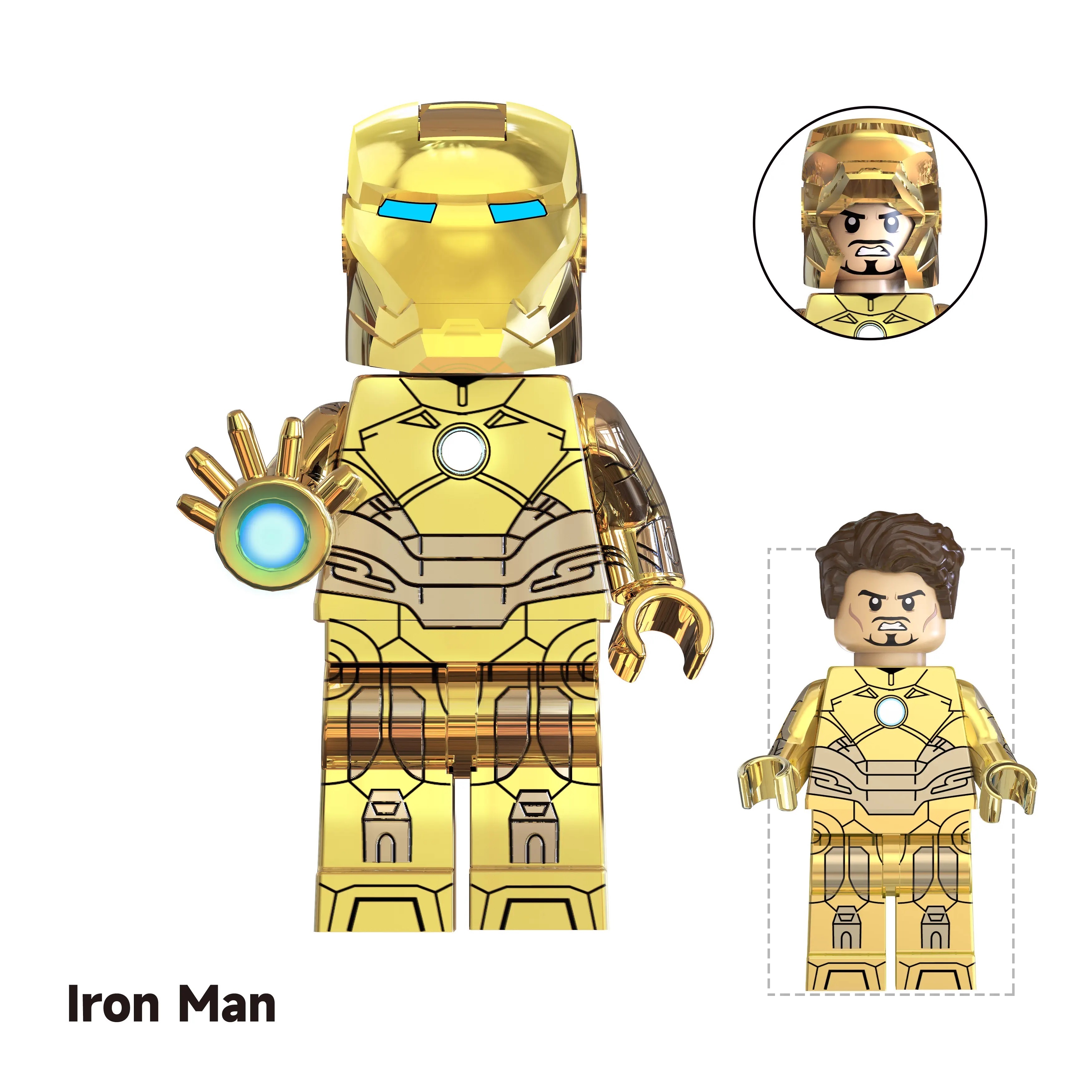 Iron man Marvel Custom Marvel Super Heroes Minifigs Minifigures Fit Lego TV1046