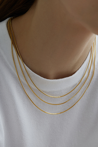 三層鍊條質感鎖骨鍊