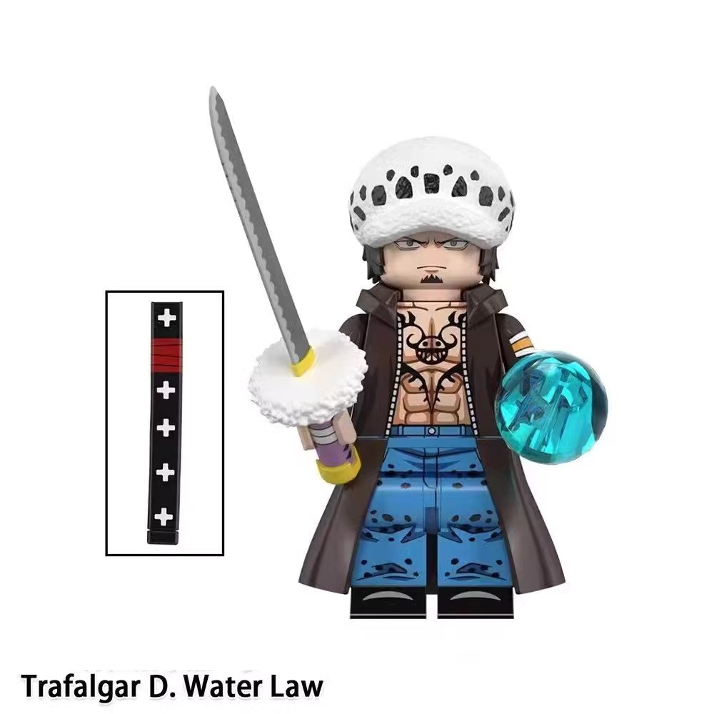 Trafalgar D Water Law One Piece Custom Minifigures Minifigs Fit Lego WM2772