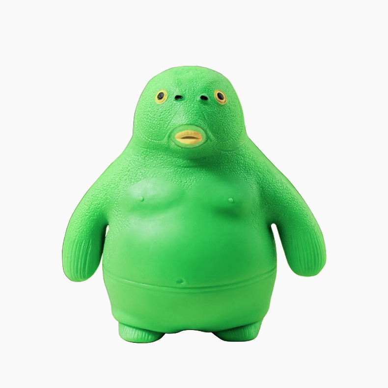 PO: 紓壓捏捏樂綠頭魚公仔