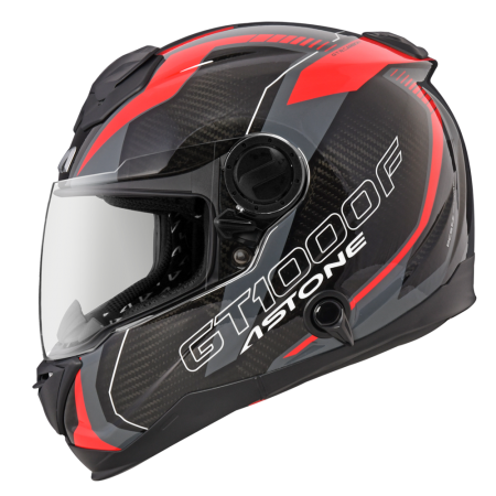 ASTONE GT1000F 透明碳纖/AC11 紅 彩繪 輕量 全罩式帽款