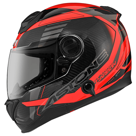 ASTONE GT1000F 透明碳纖/AC12 紅 彩繪 輕量 全罩式帽款