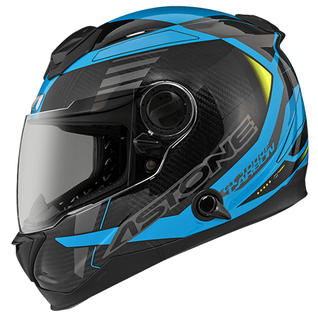 ASTONE GT1000F 透明碳纖/AC12 藍 彩繪 輕量 全罩式帽款